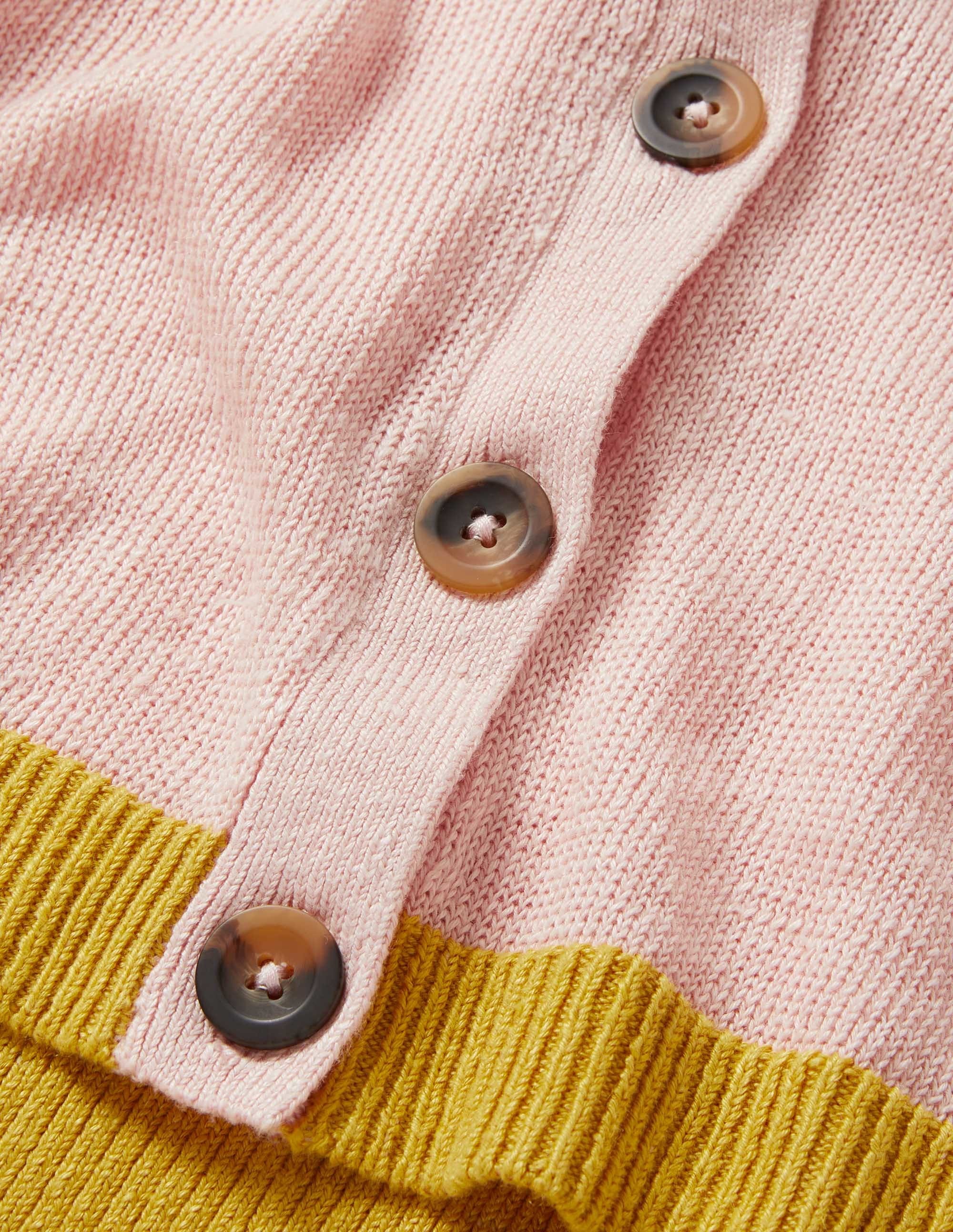Colourblock Linen Cardigan-Milkshake Colourblock - Image 5