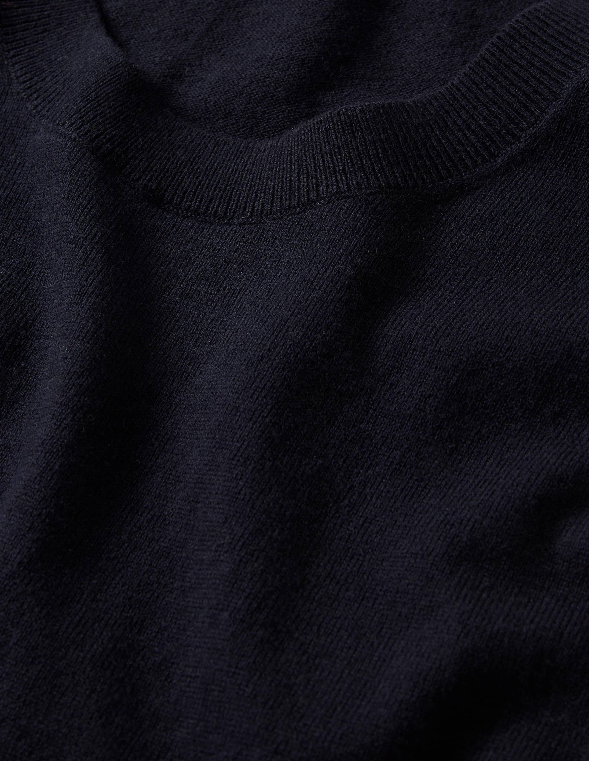 Frill Sleeve Knitted T-Shirt-Navy - Image 6