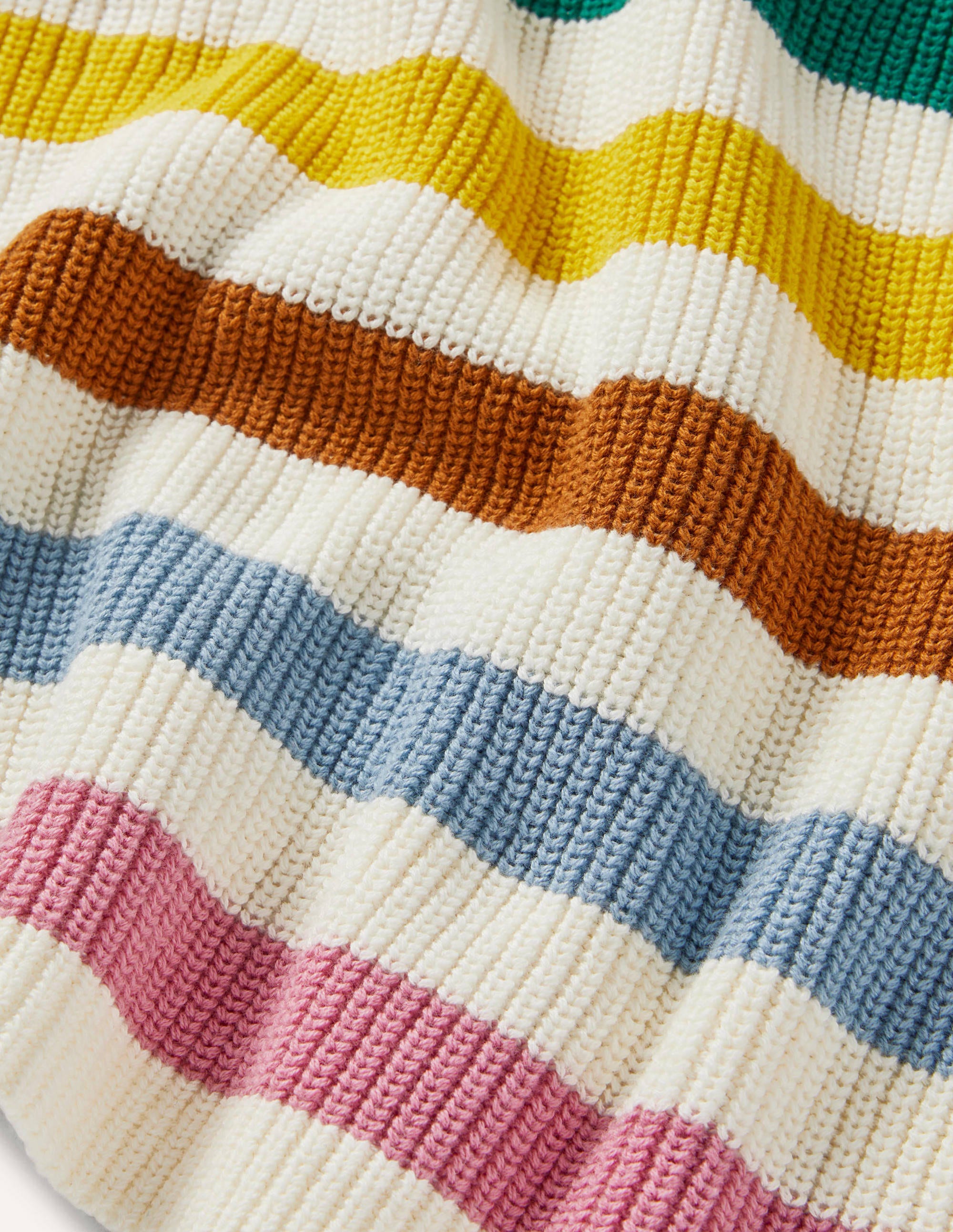 Striped Wide Sleeve Sweater-Ivory, Rainbow Stripe - Image 6