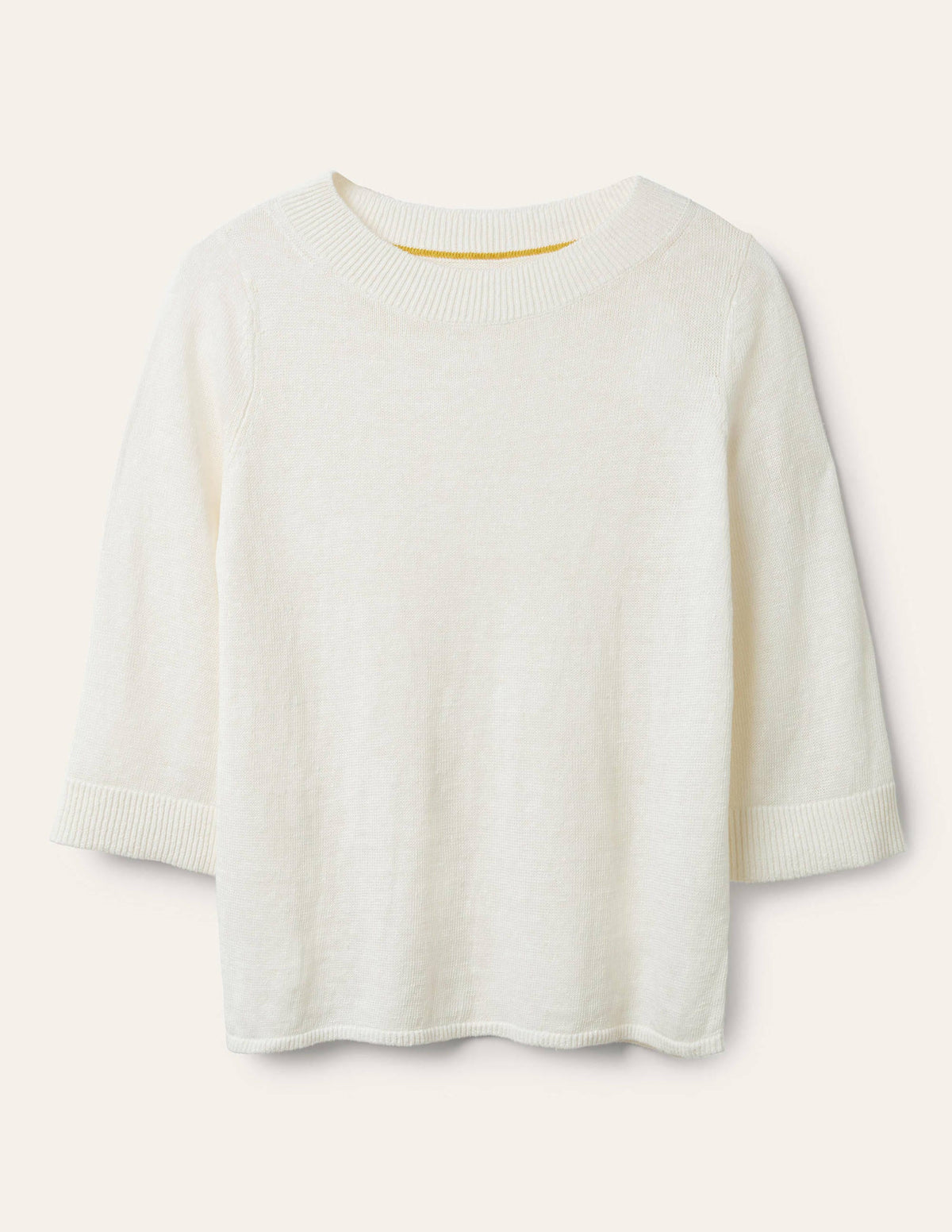 Relaxed Linen Sweater-Ivory-5