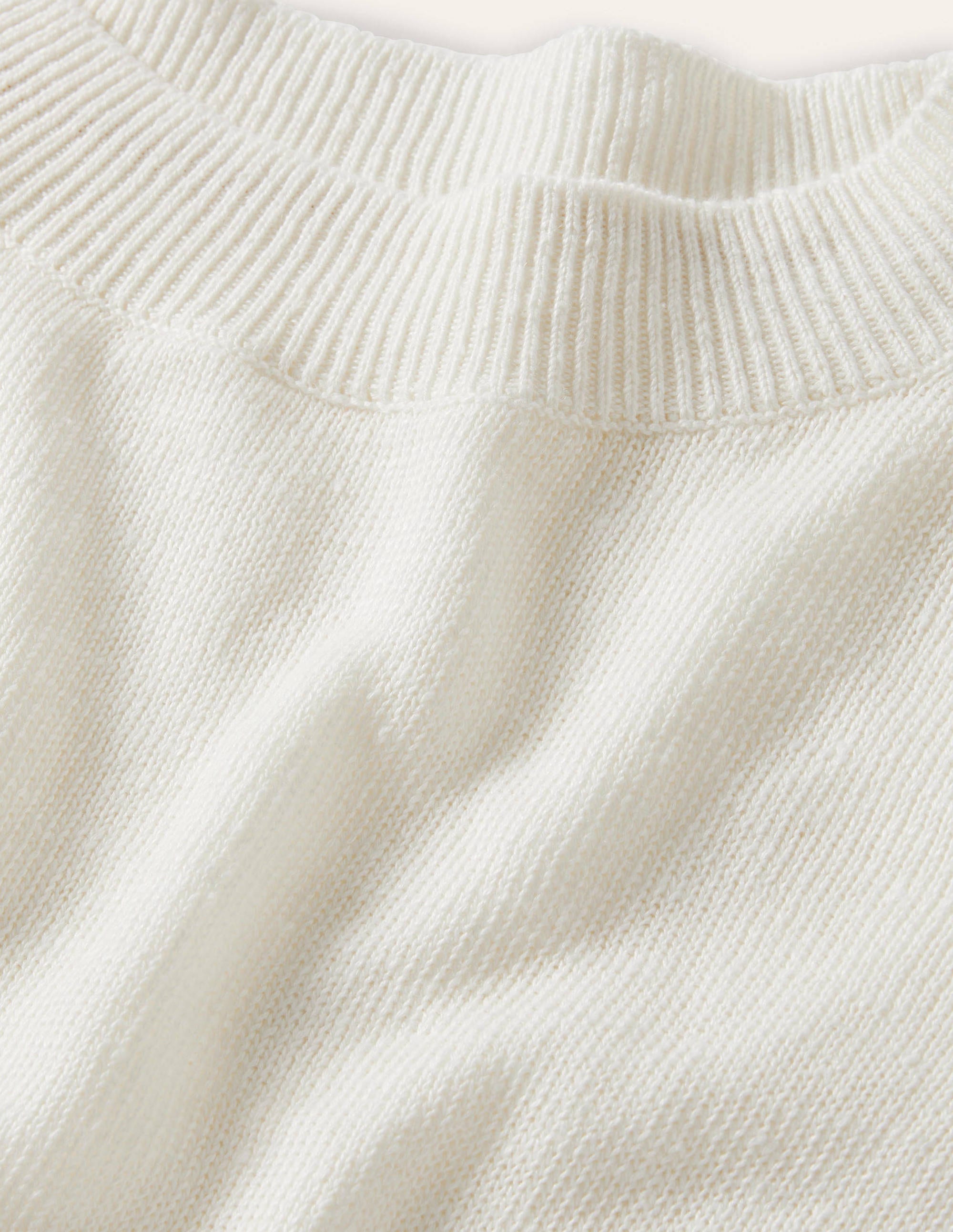 Relaxed Linen Sweater-Ivory - Image 6