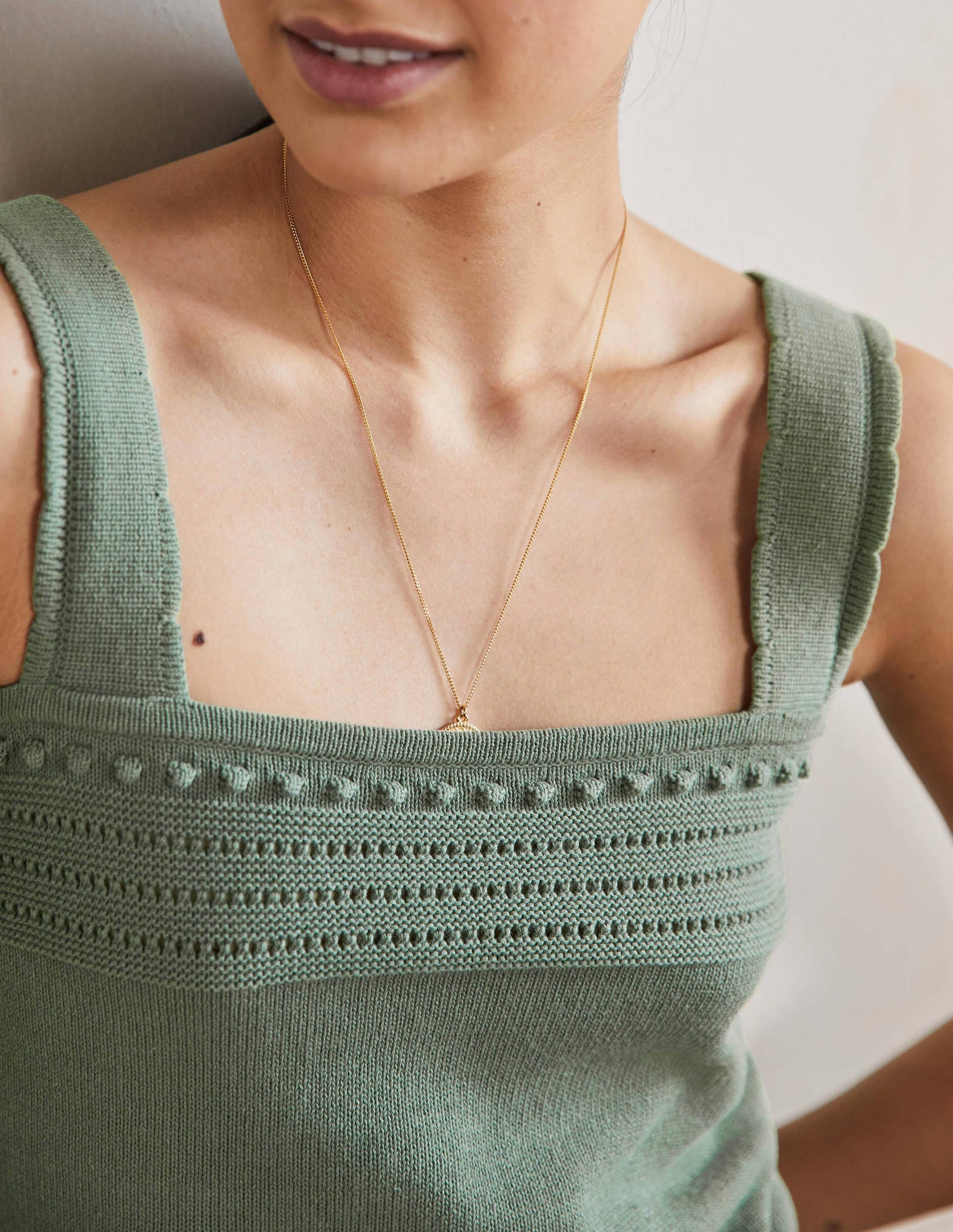 Crochet Detail Knitted Tank-Alder-2