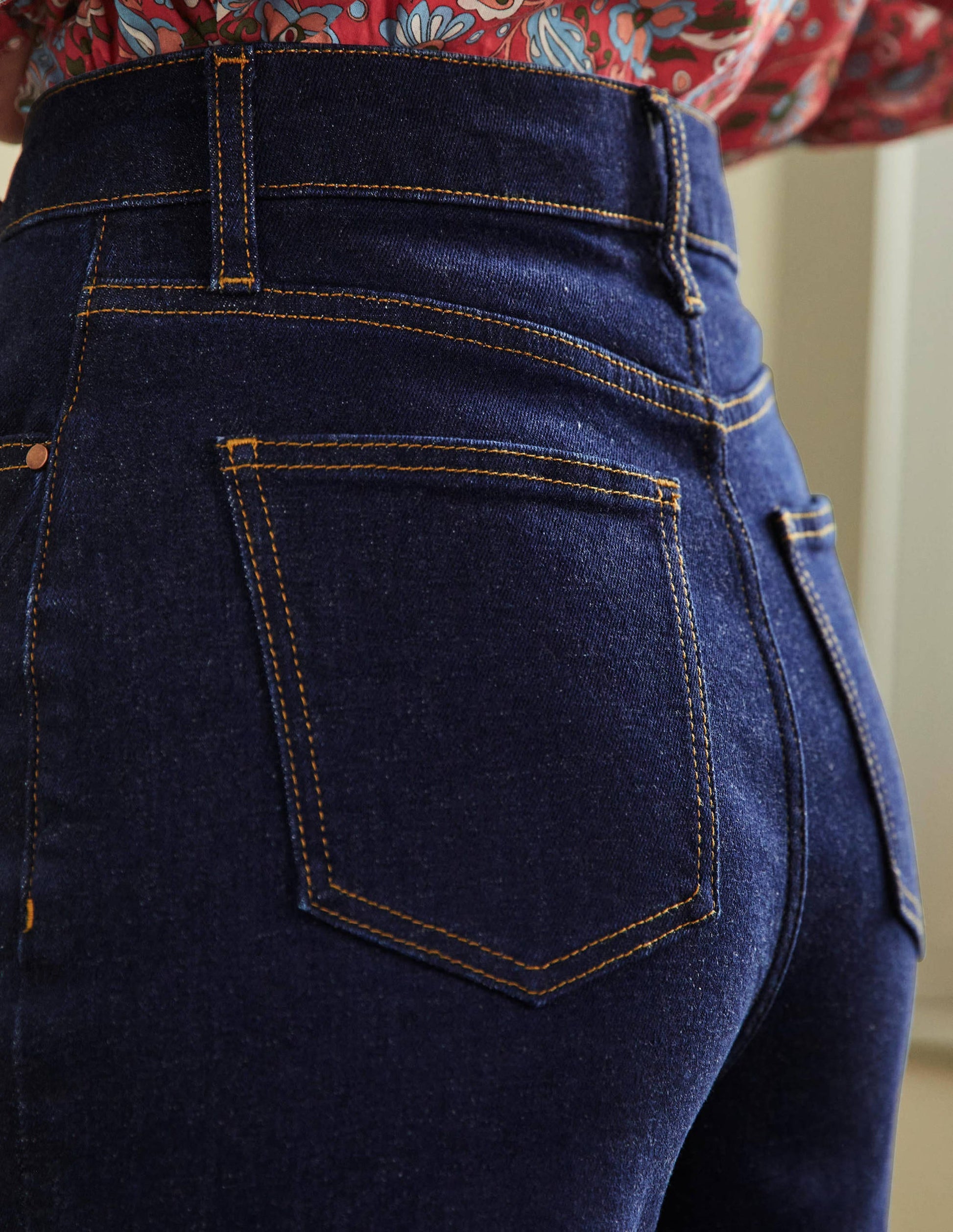 Cropped Wide Leg Jeans-Indigo-5