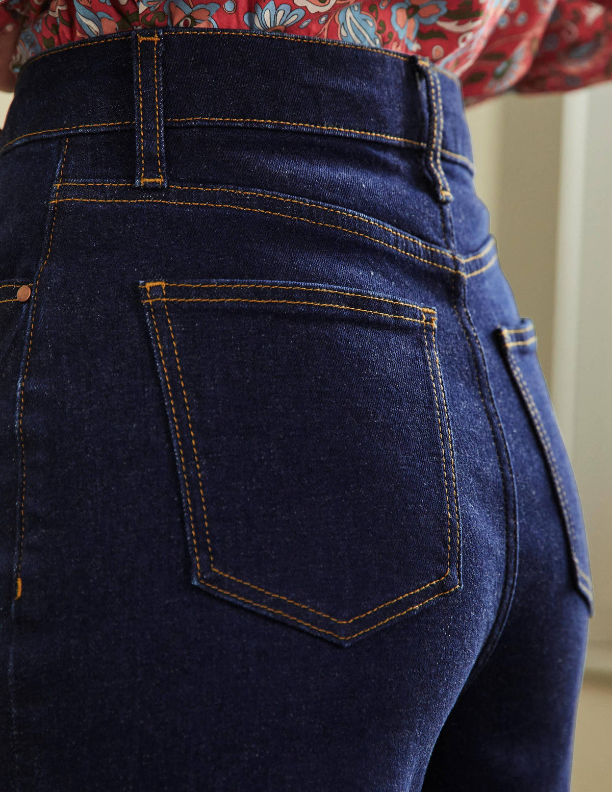 Cropped Wide Leg Jeans-Indigo - Image 5