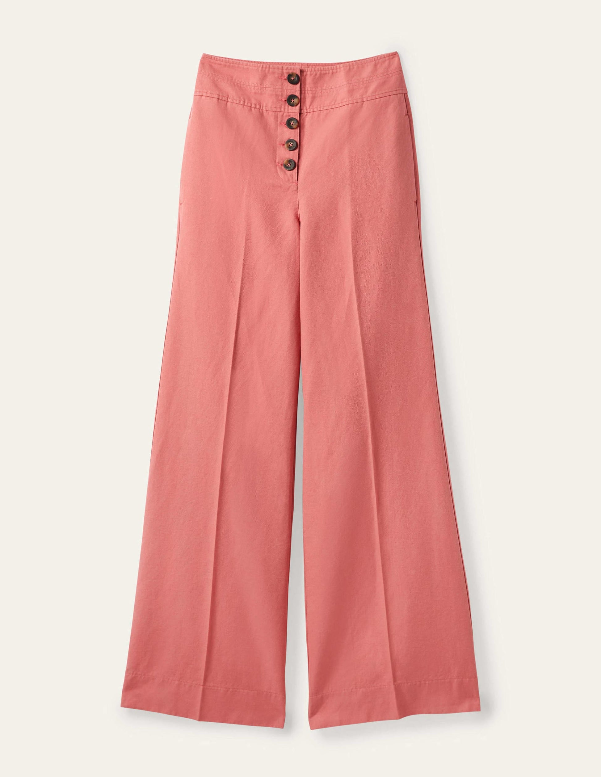 High Waist Flare Pants-Dusty Red-5