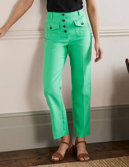 Carrie High Waisted Pants-Green Lagoon-4