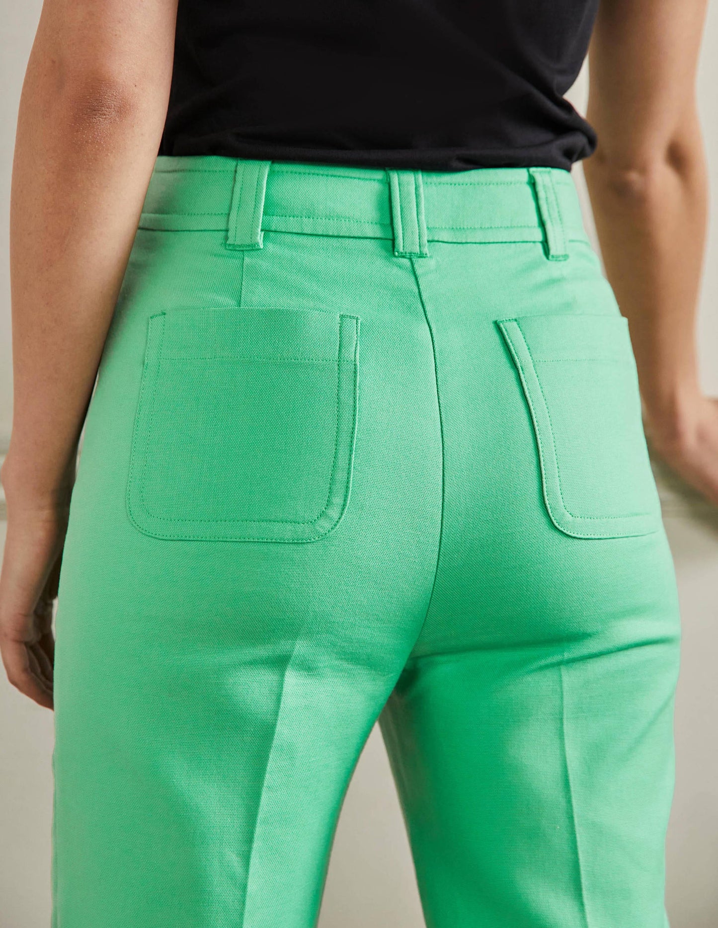 Carrie High Waisted Pants-Green Lagoon