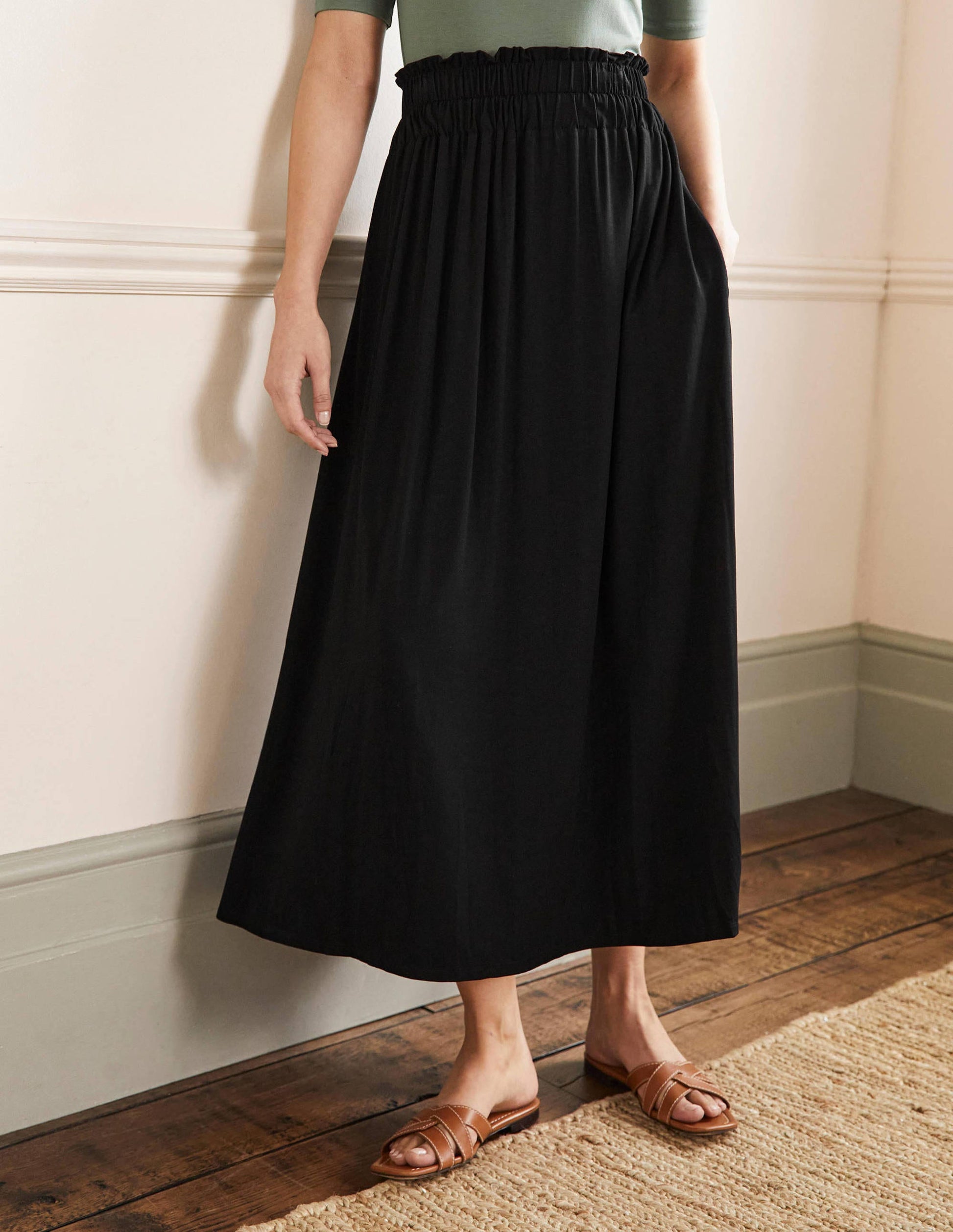 Pull On Jersey Maxi-Black-4