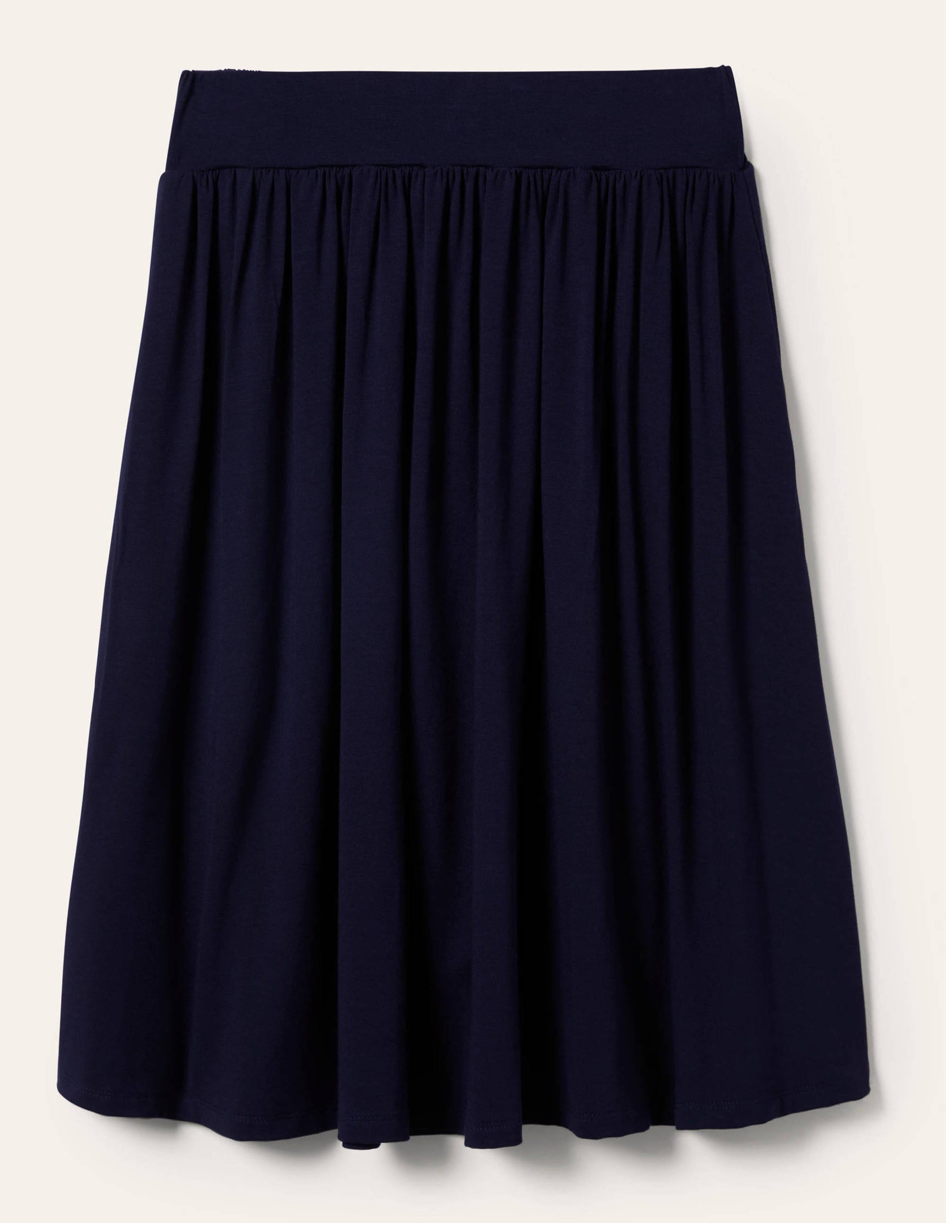Pull On Jersey Mini Skirt-Navy-5