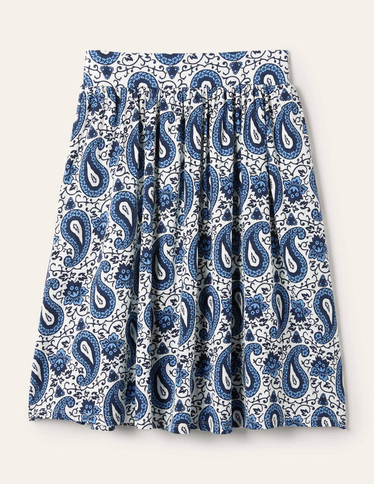 Pull On Jersey Mini Skirt-Hyacinth, Enchanting Paisley - Image 5
