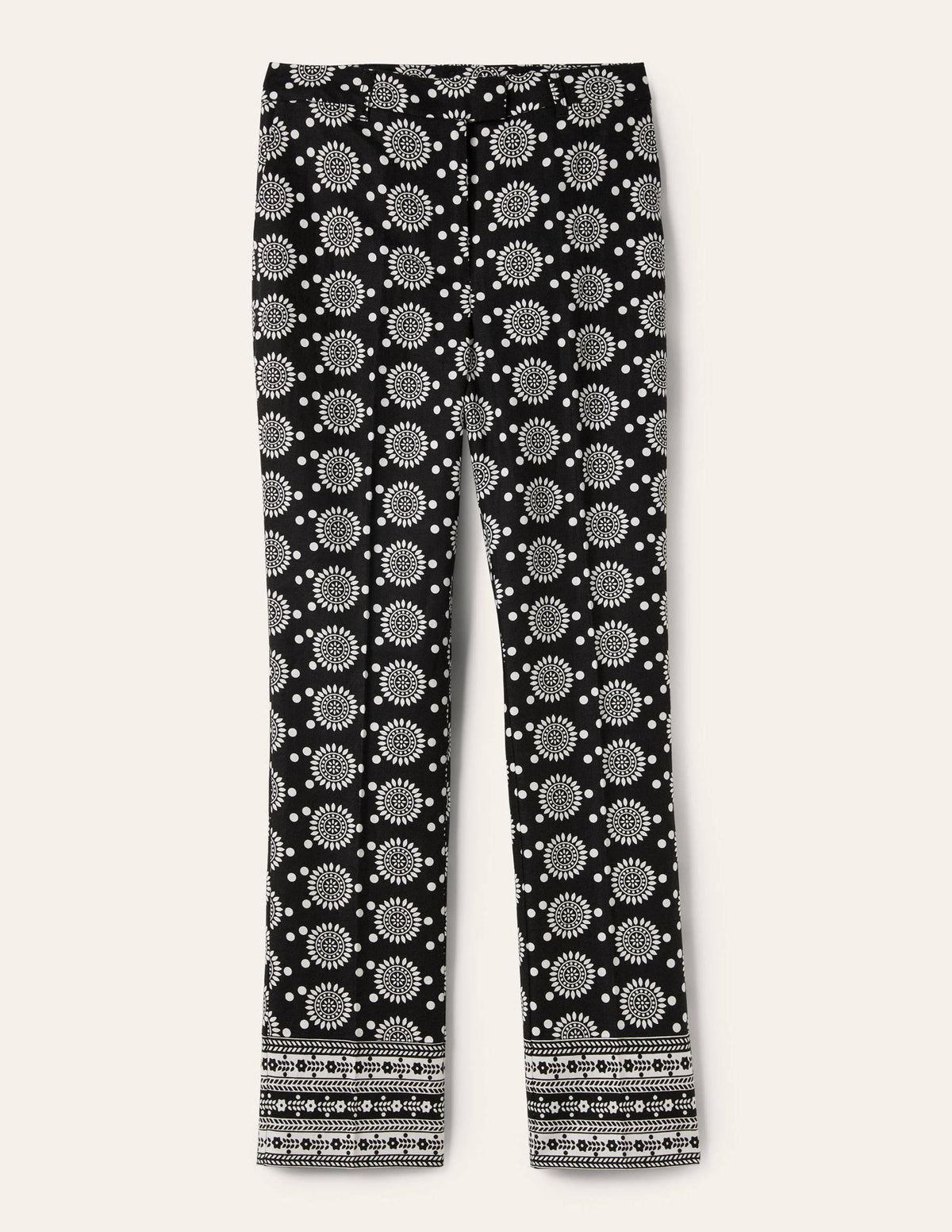 Thea Tailored Linen Pants-Black, Sun Geo - Image 6