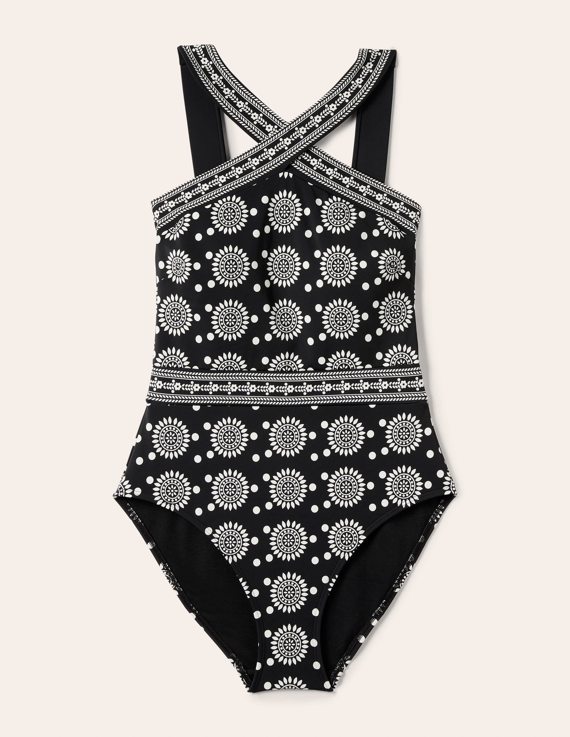 Positano Hotchpotch Swimsuit-Black, Sun Geo - Image 8
