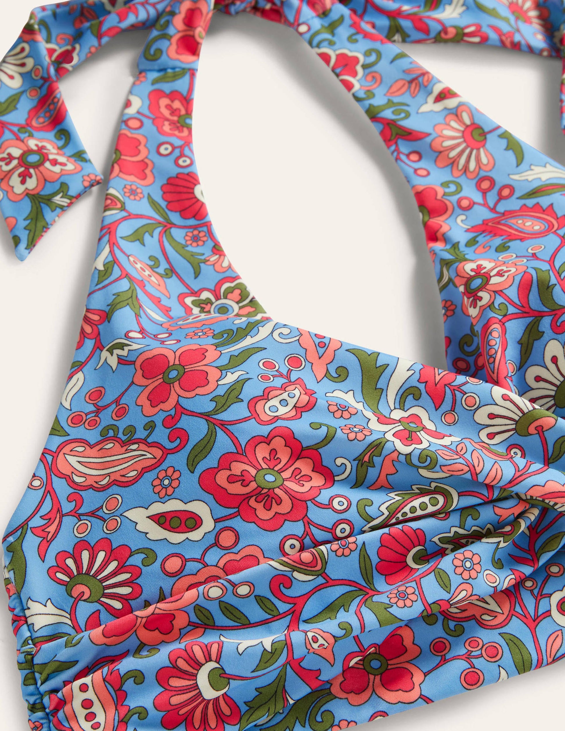 Levanzo Halter Bikini Top-Dusty Blue, Oriental Paradise-5