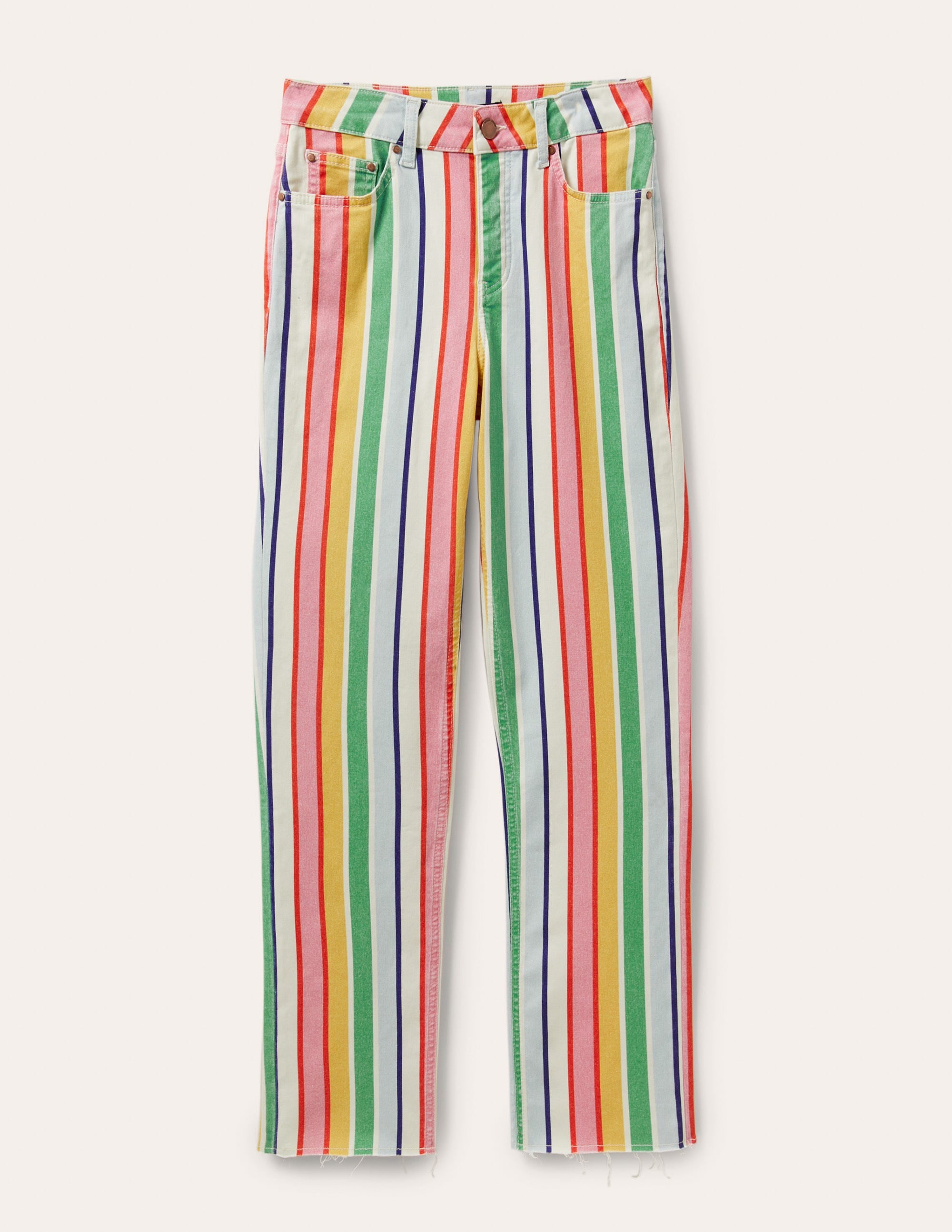Relaxed Straight Jeans-Rainbow Multistripe - Image 6
