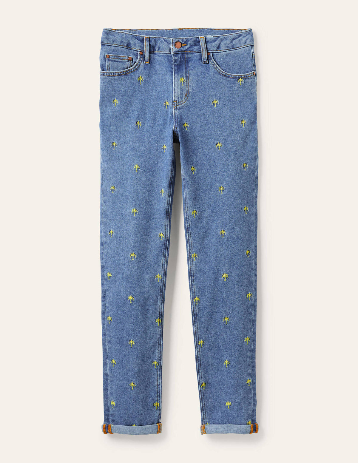 Girlfriend Jeans-Light Vintage, Embroidered - Image 6
