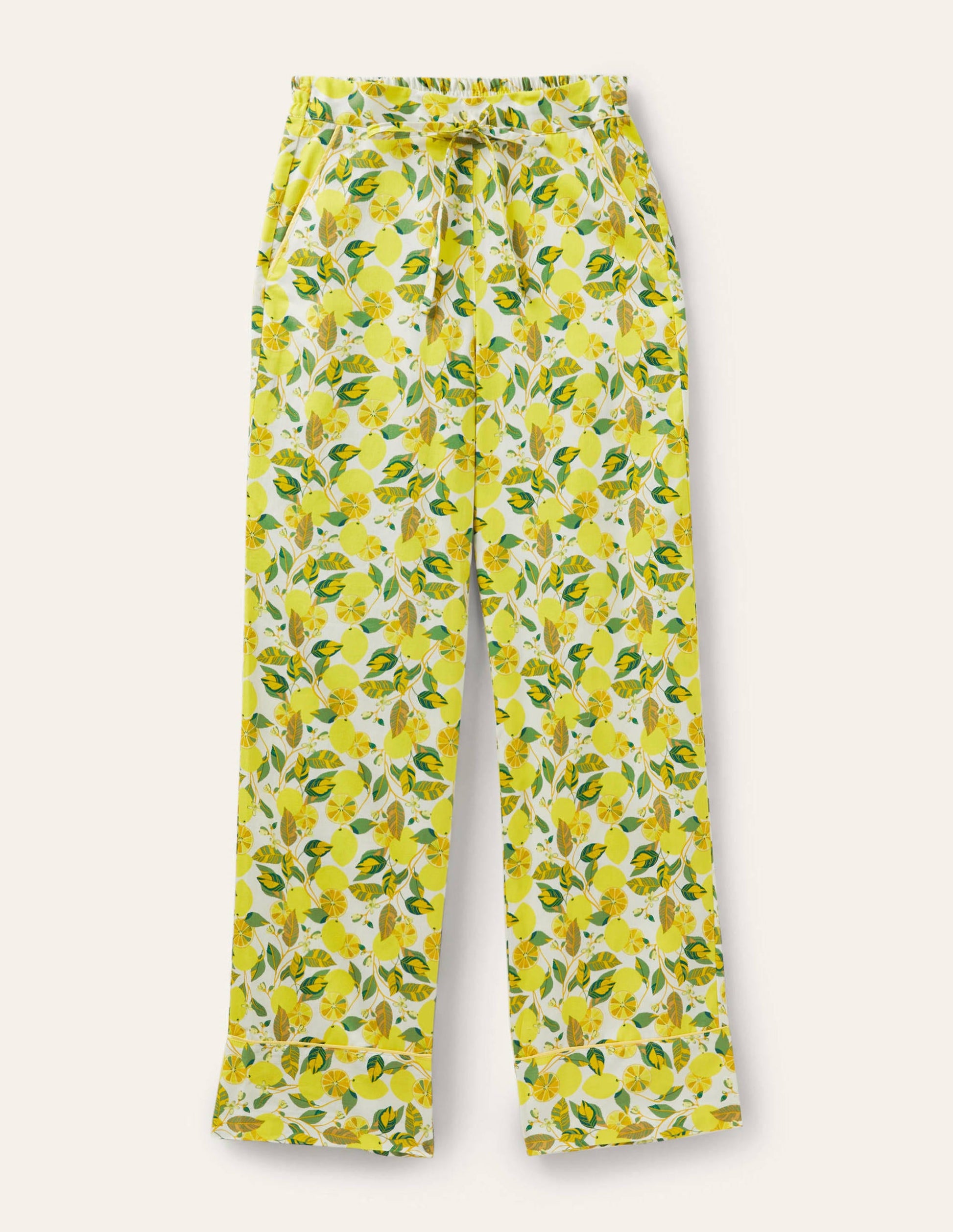Janie Pajama Bottoms-Ivory, Lemon Vine-5