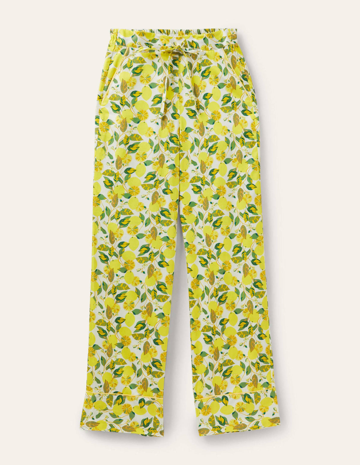 Janie Pajama Bottoms-Ivory, Lemon Vine - Image 5