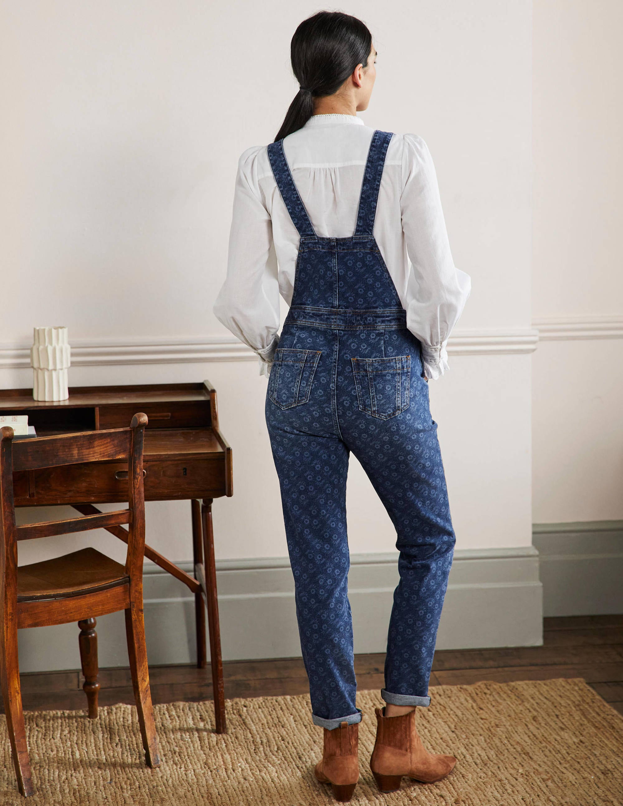 Girlfriend Overalls-Mid Vintage, Loose Sprig - Image 3