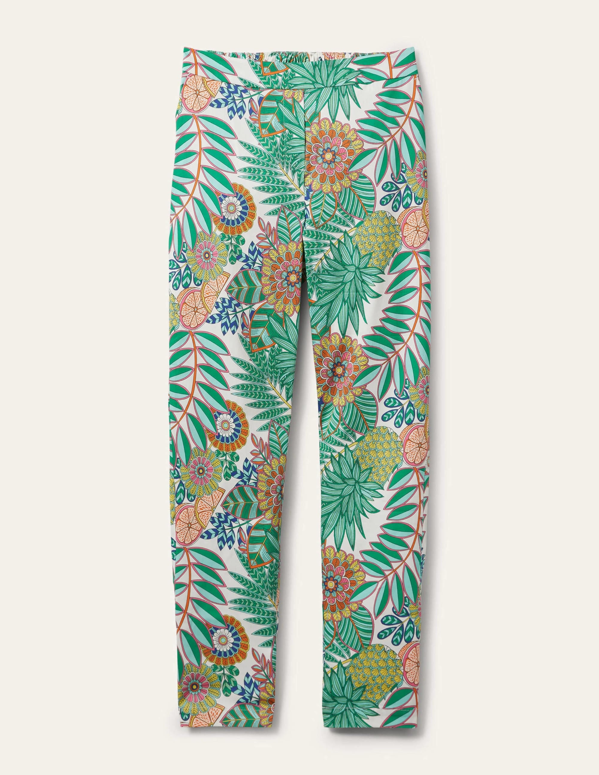 Pull On Pants-Green Sapling, Pineapple Bloom - Image 5