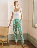 Pull On Pants-Green Sapling, Pineapple Bloom