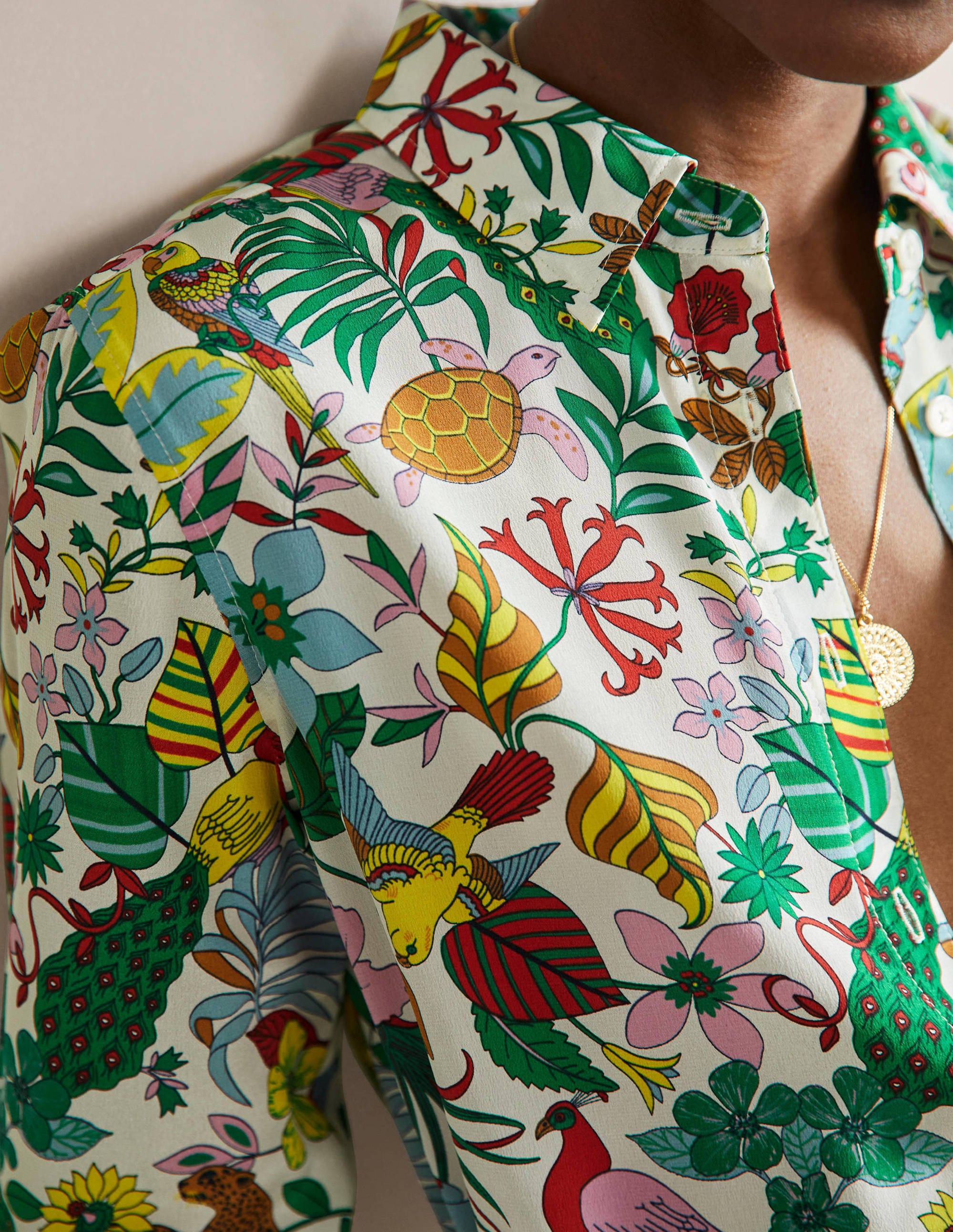 Silk Shirt-Multi, Exotic Paradise - Image 2