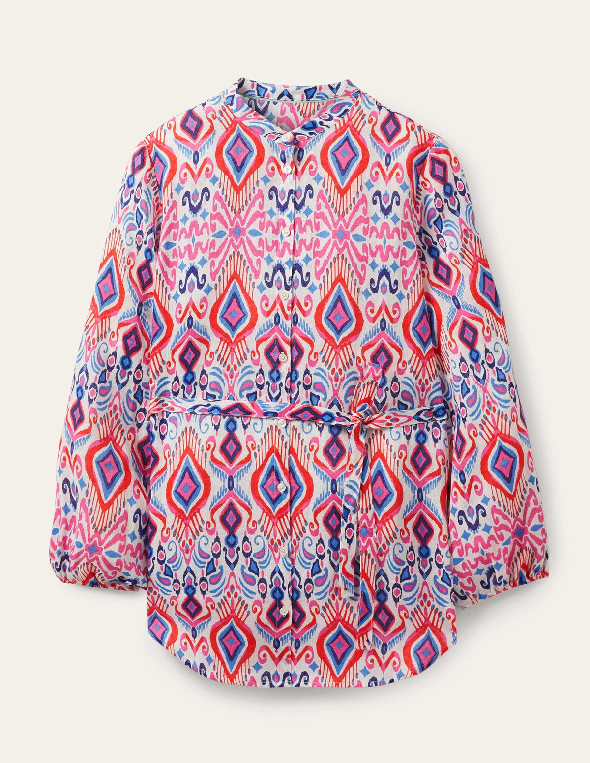 Rosie Linen Shirt-Multi, Ikat Paradise - Image 5