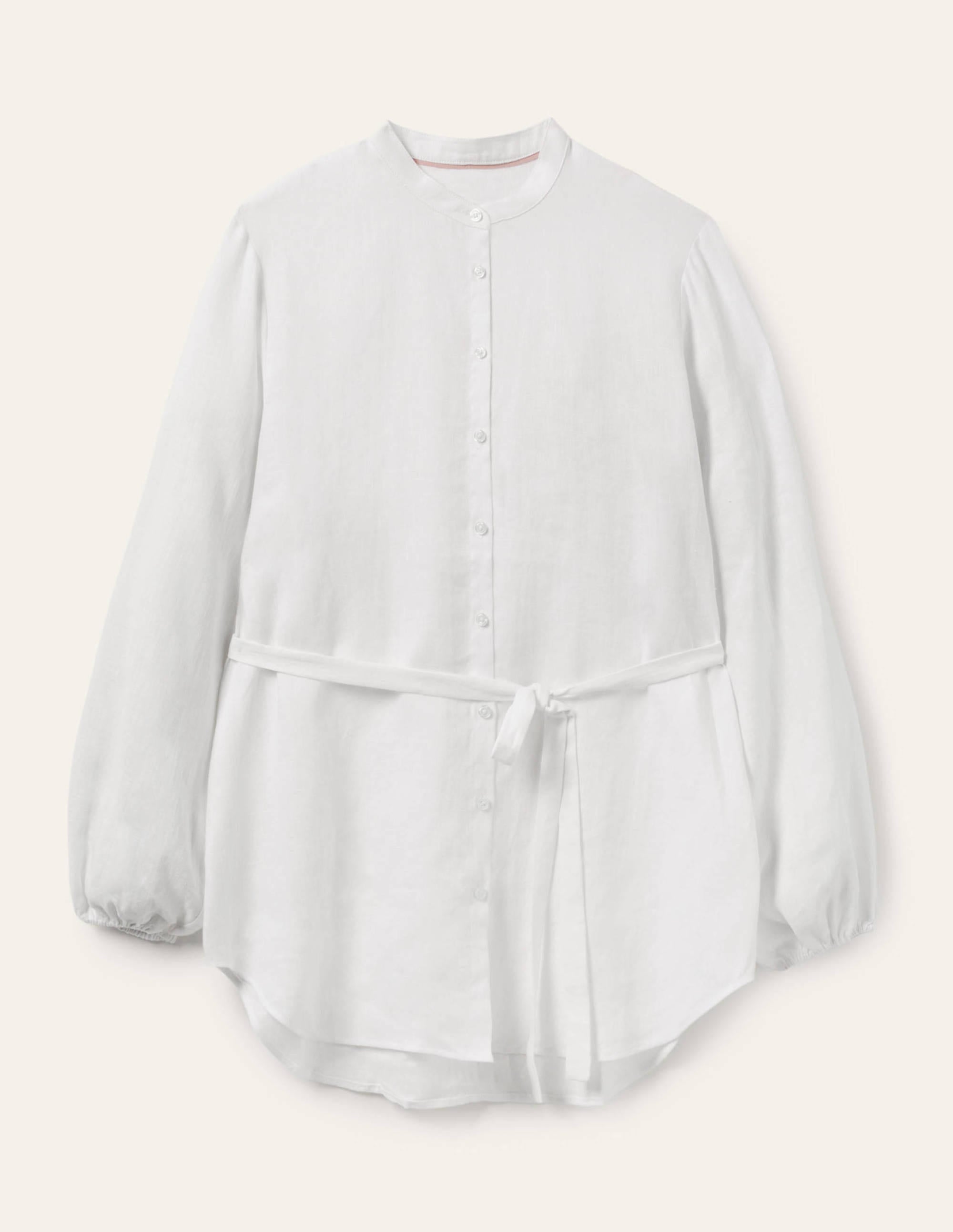 Rosie Linen Shirt-White - Image 5