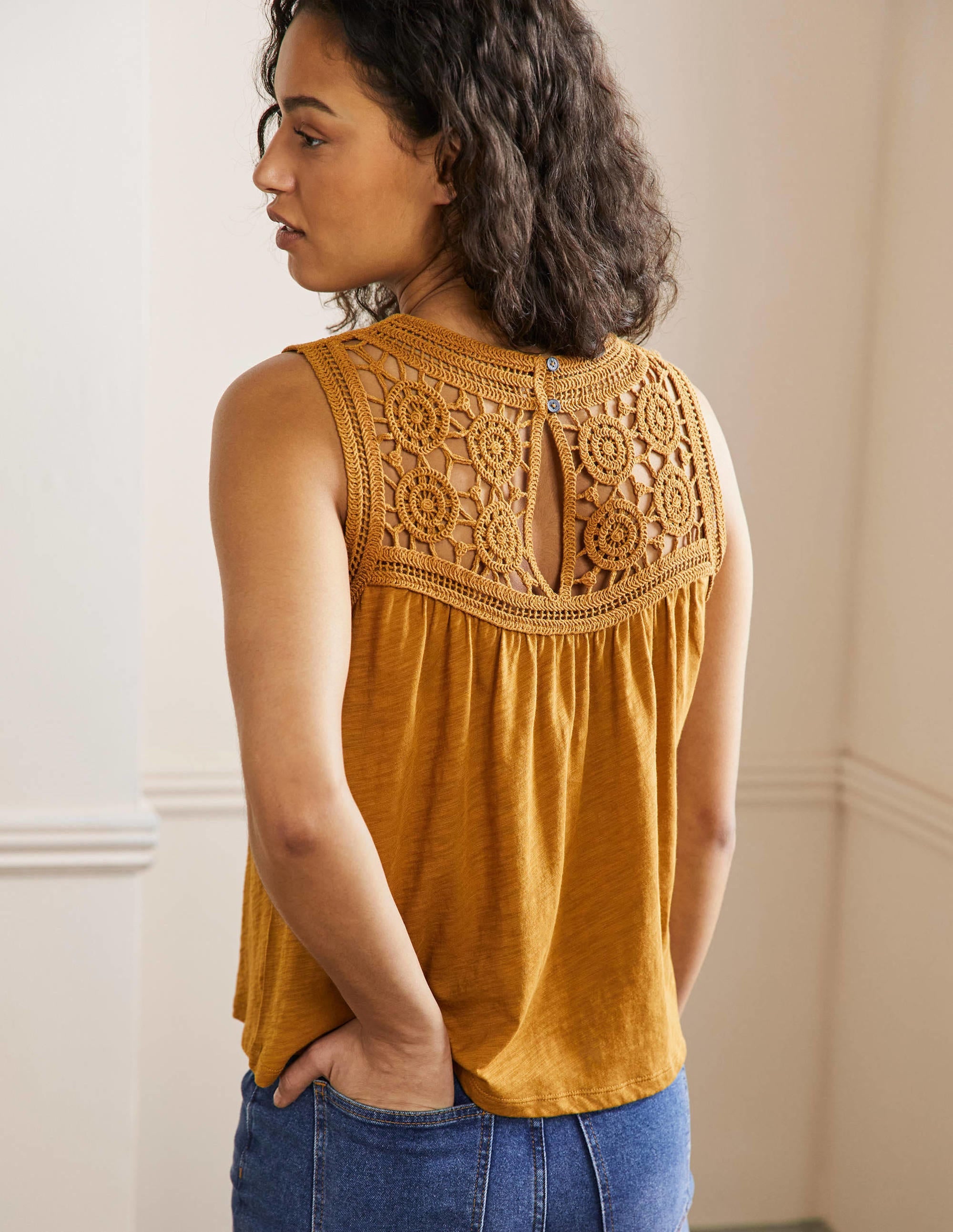 Anais Crochet Jersey Top-Frankincense - Image 3