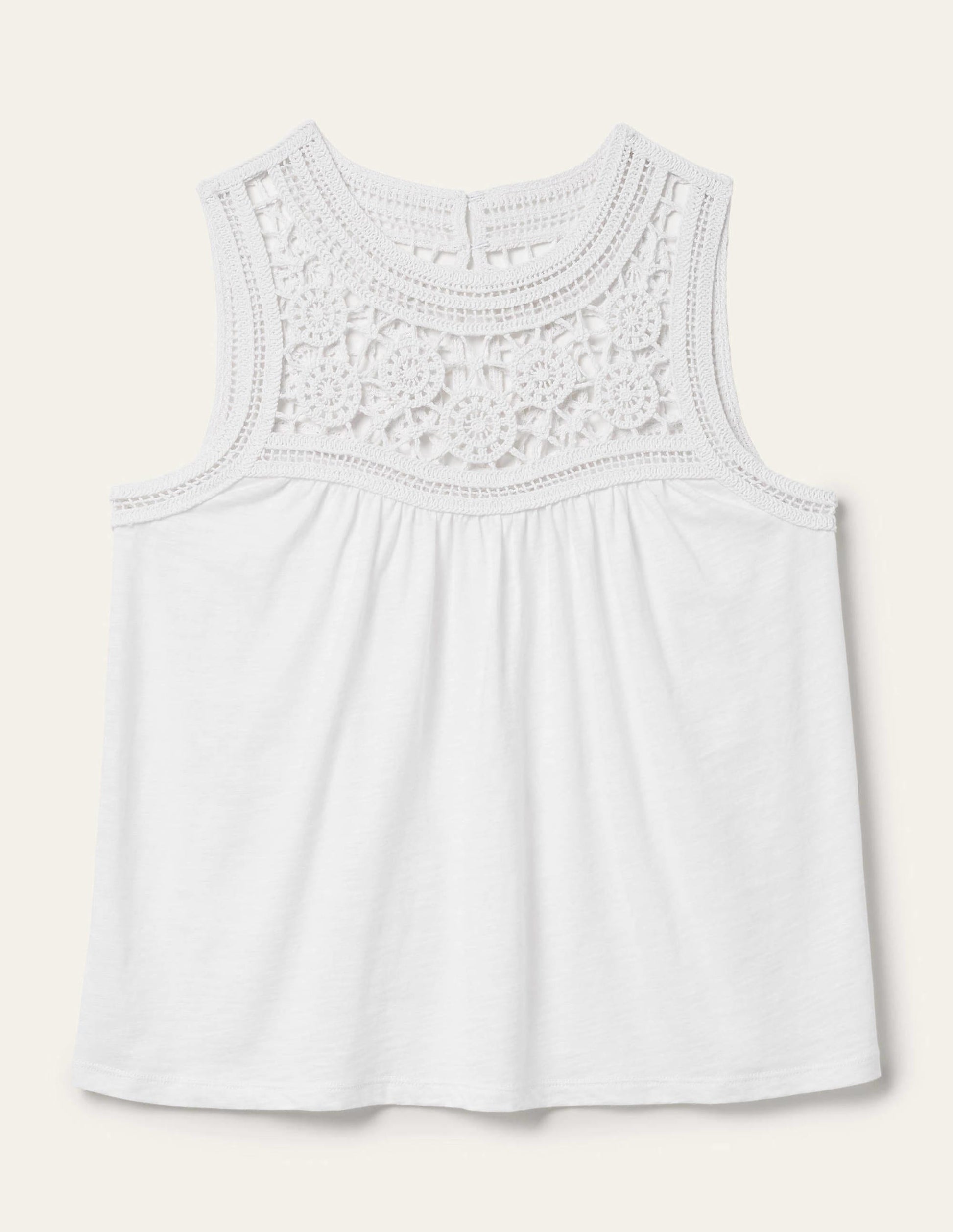 Anais Crochet Jersey Top-White-5