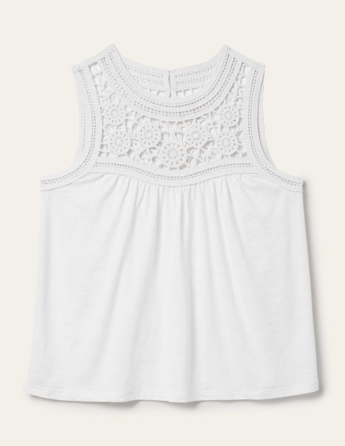 Anais Crochet Jersey Top-White - Image 5
