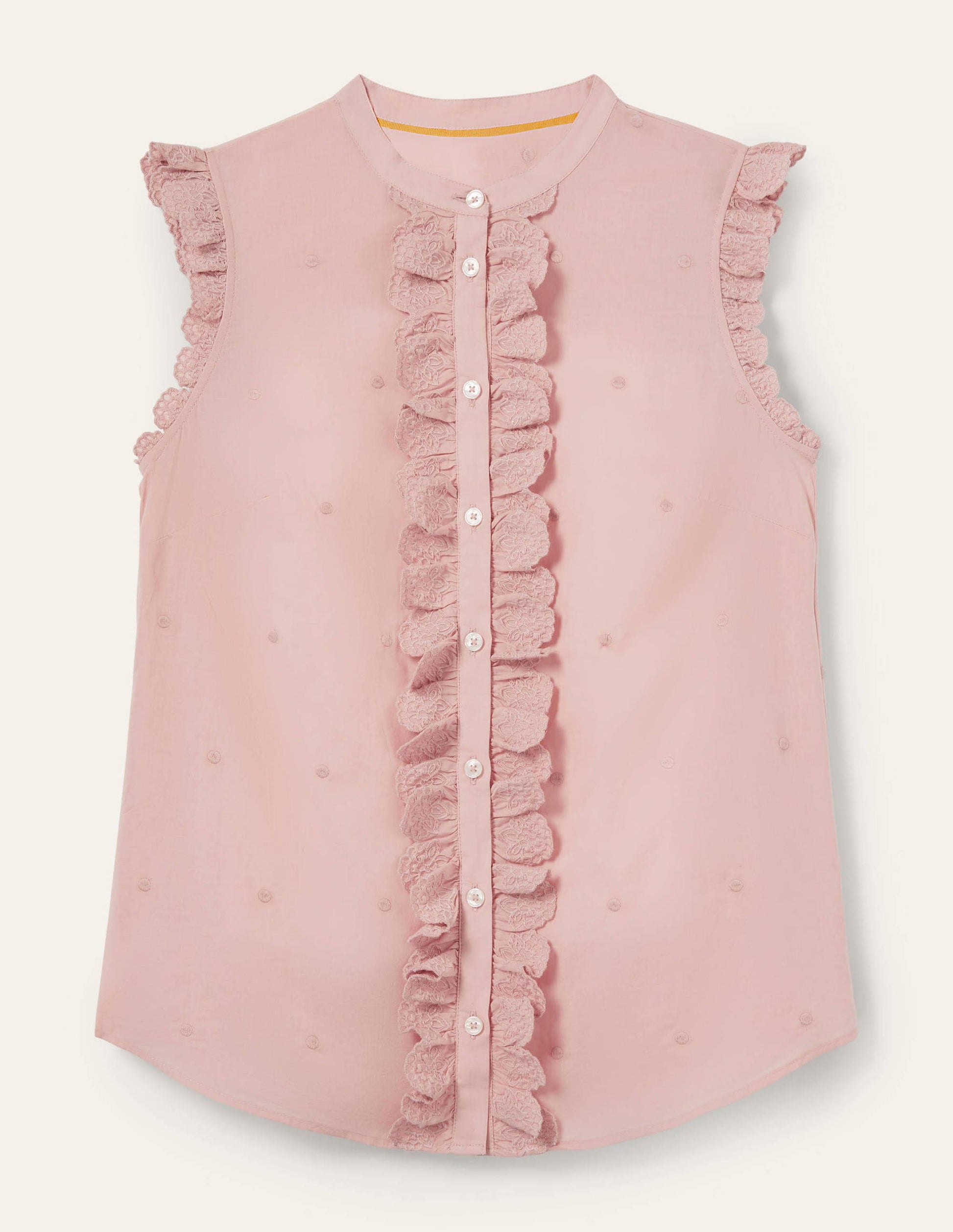 Sleeveless Embroidered Shirt-Milkshake-5