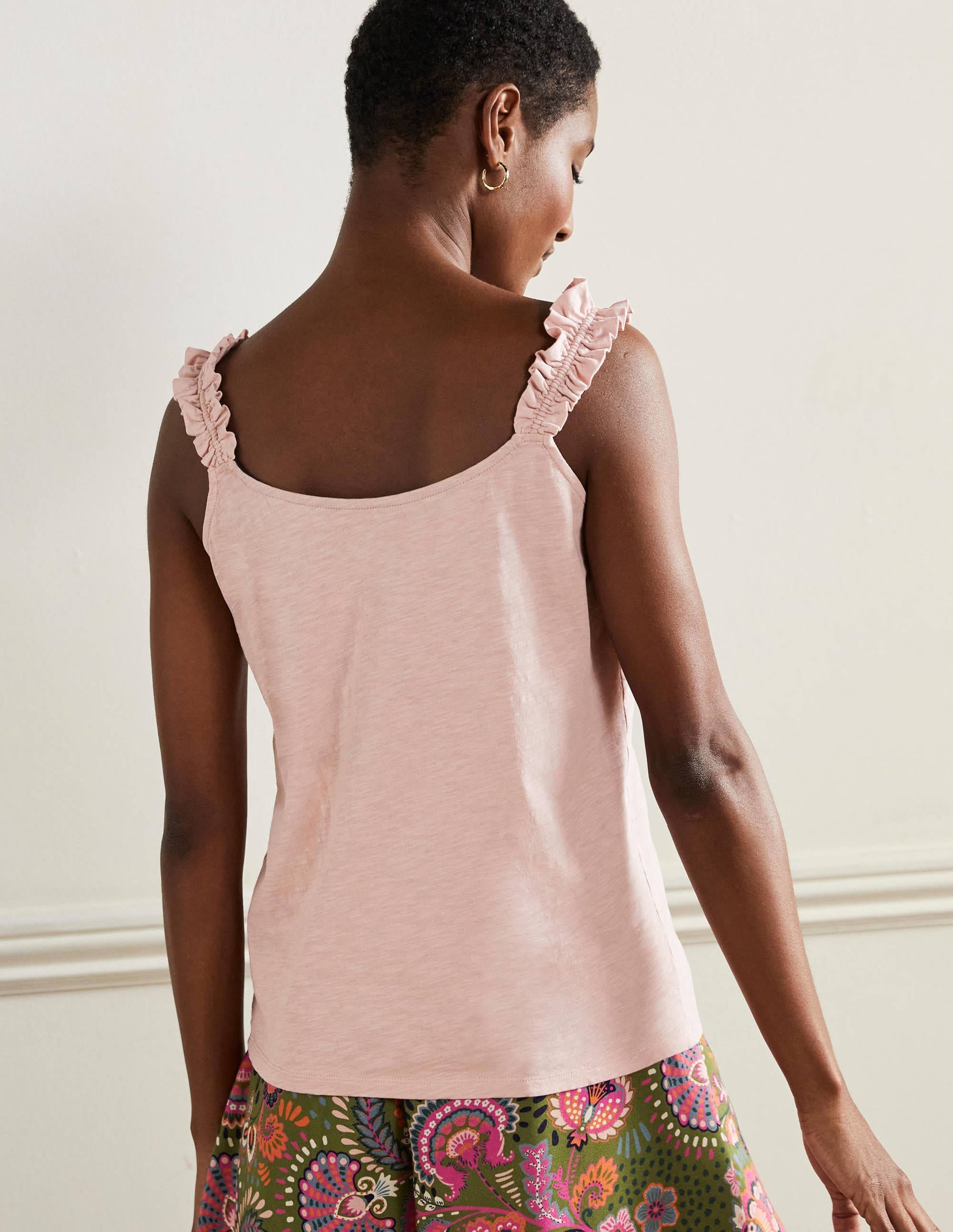 Frill Strap Jersey Top-Milkshake - Image 3