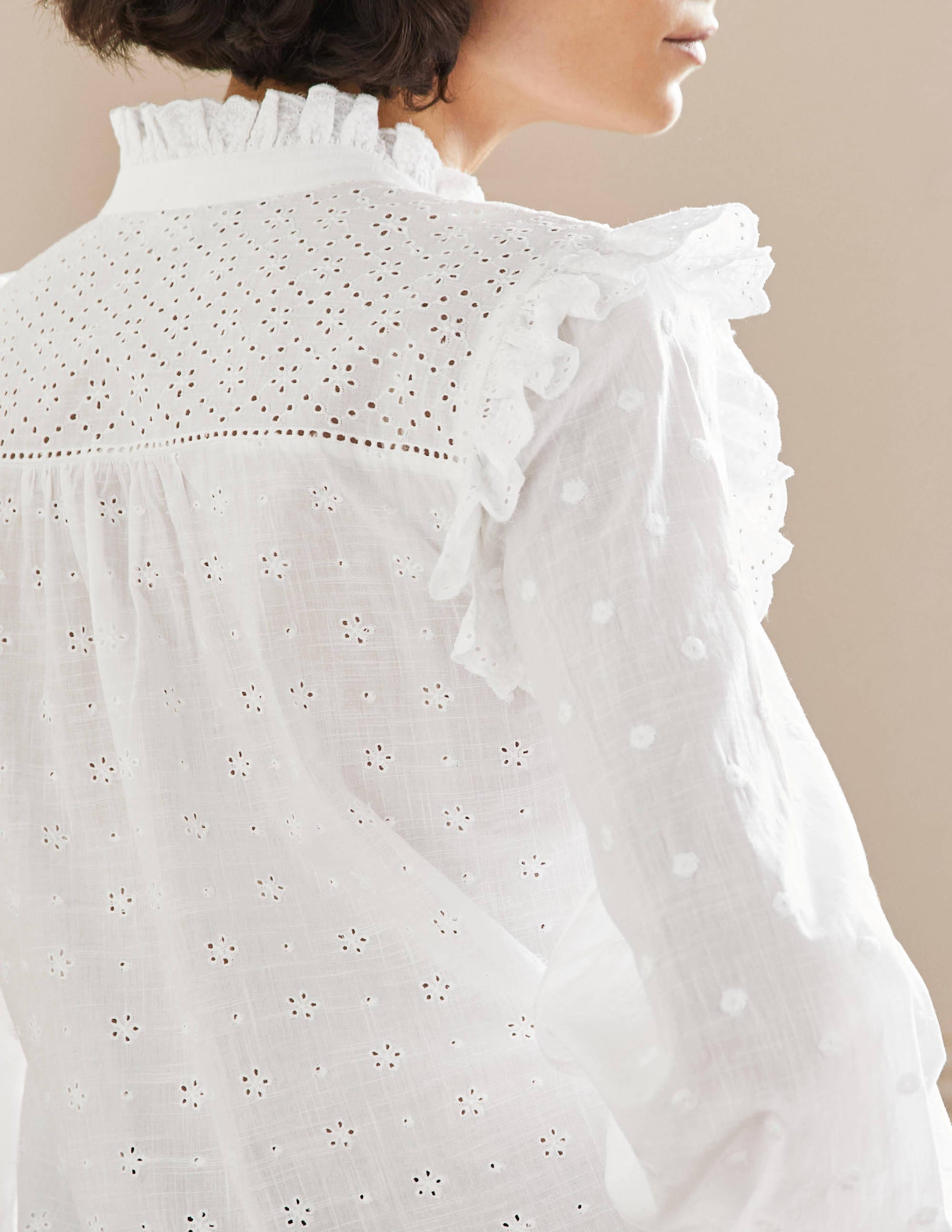 Iris Broderie Shirt-White - Image 5