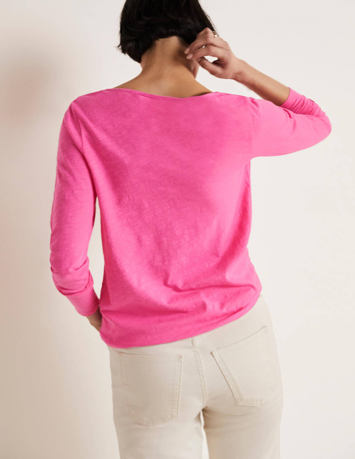 Cotton Square Neck Top-Festival Pink - Image 3