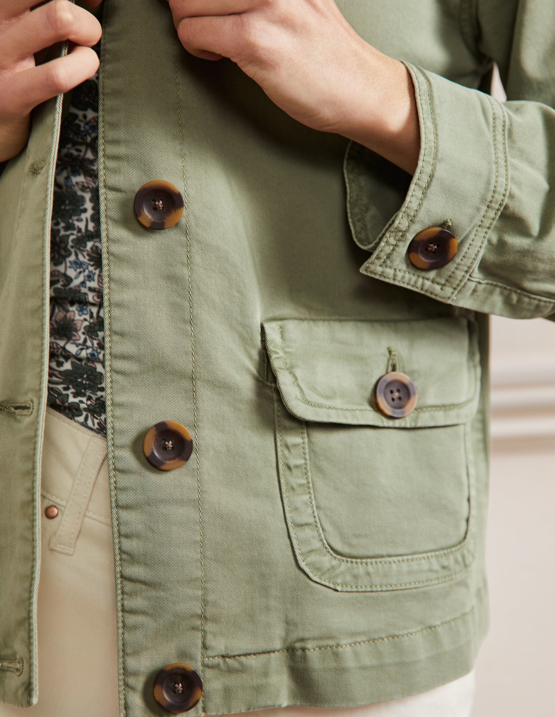 Patch Pocket Chore Jacket-Rainforest Green-2