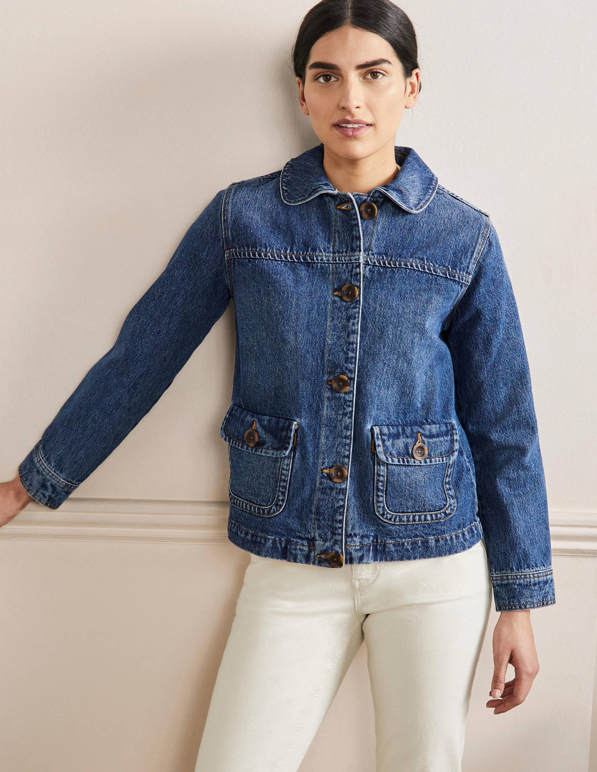 Patch Pocket Chore Jacket-Mid Vintage-1