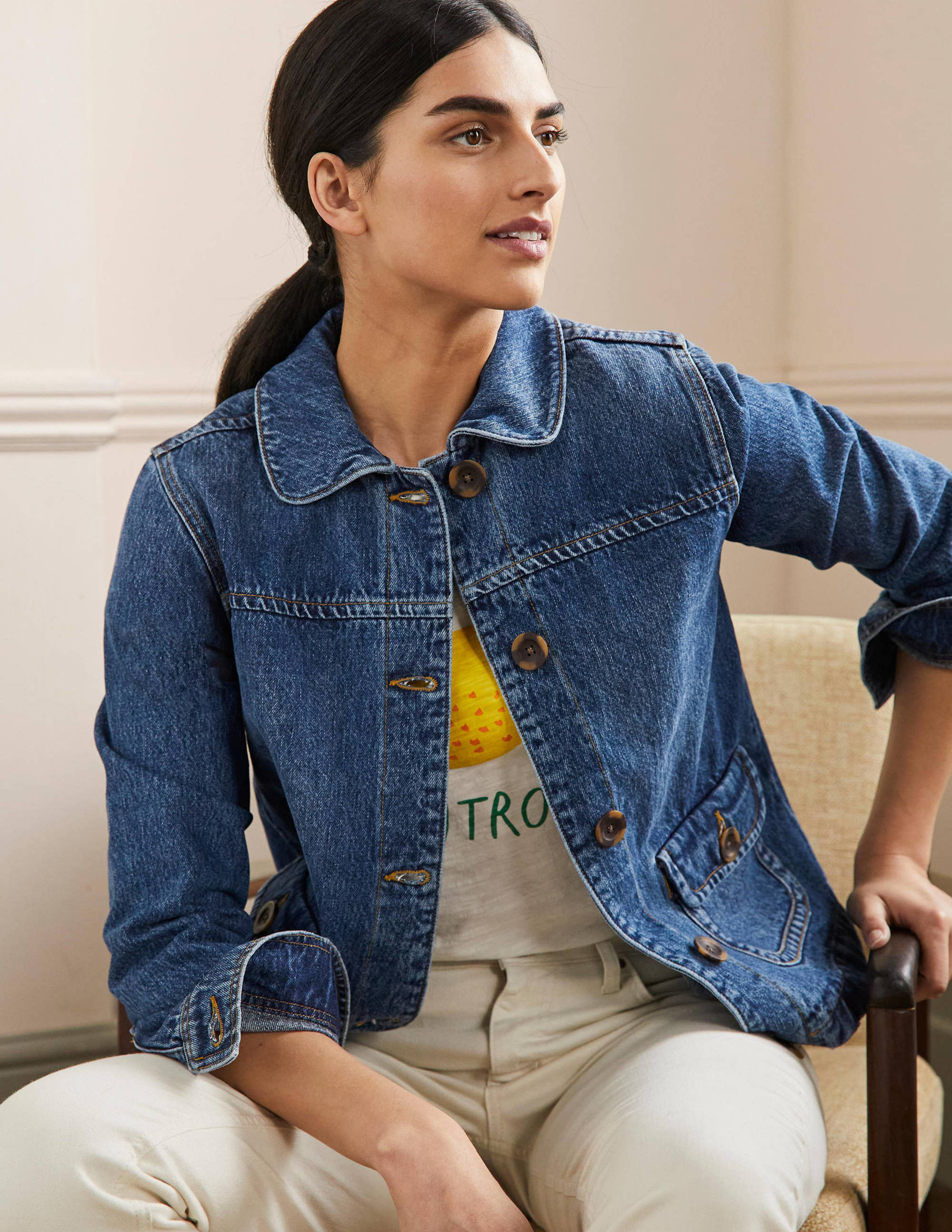 Patch Pocket Chore Jacket-Mid Vintage - Image 4