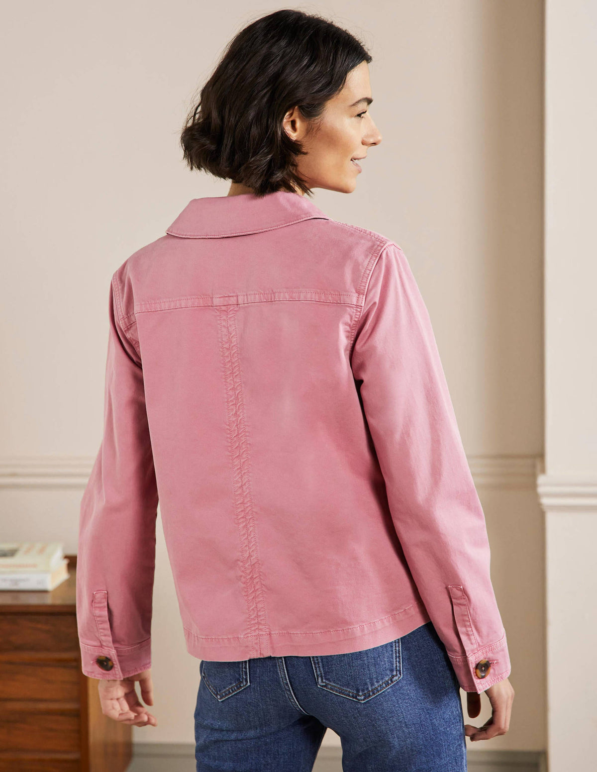 Patch Pocket Chore Jacket-Cherry Smoothie-3