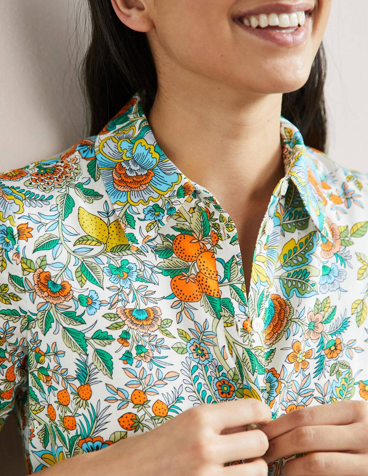 Kitty Midi Shirt Dress-Ivory, Lemon Fizz-2