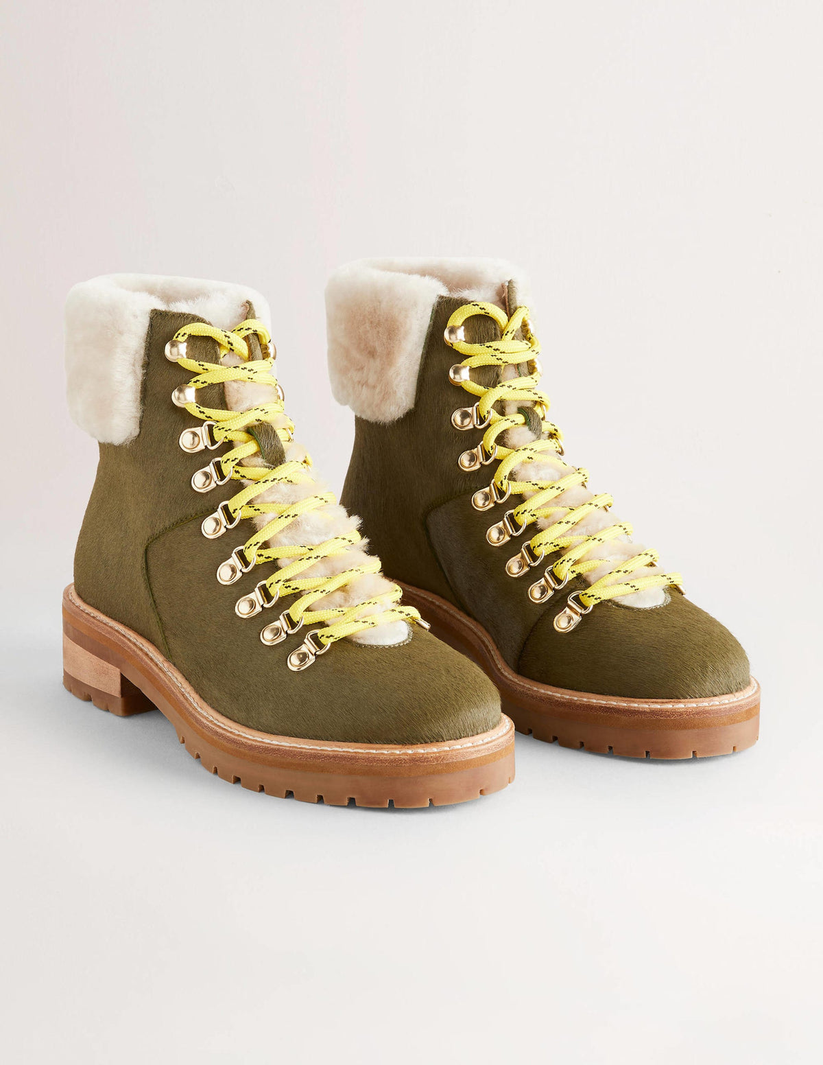 Lace-up Hiking Boots-Basil Green - Image 2