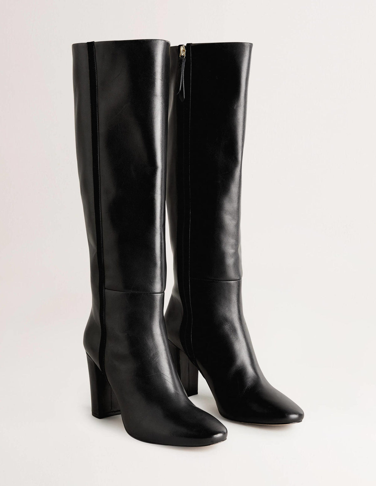 Knee High Leather Boots-Black - Image 2