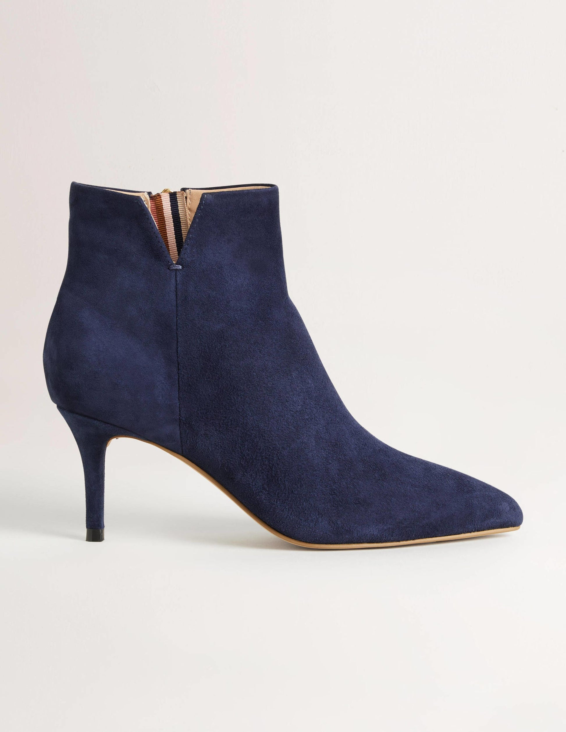 Suede Ankle Boots-Navy-1
