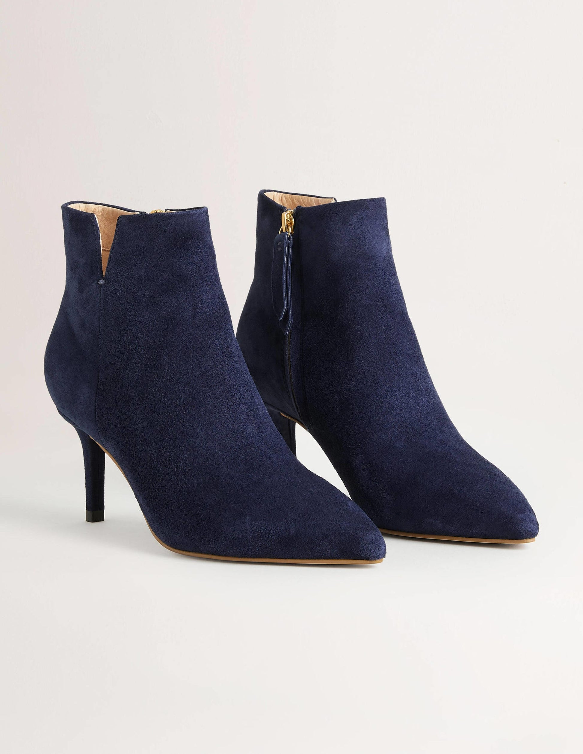 Suede Ankle Boots-Navy-2