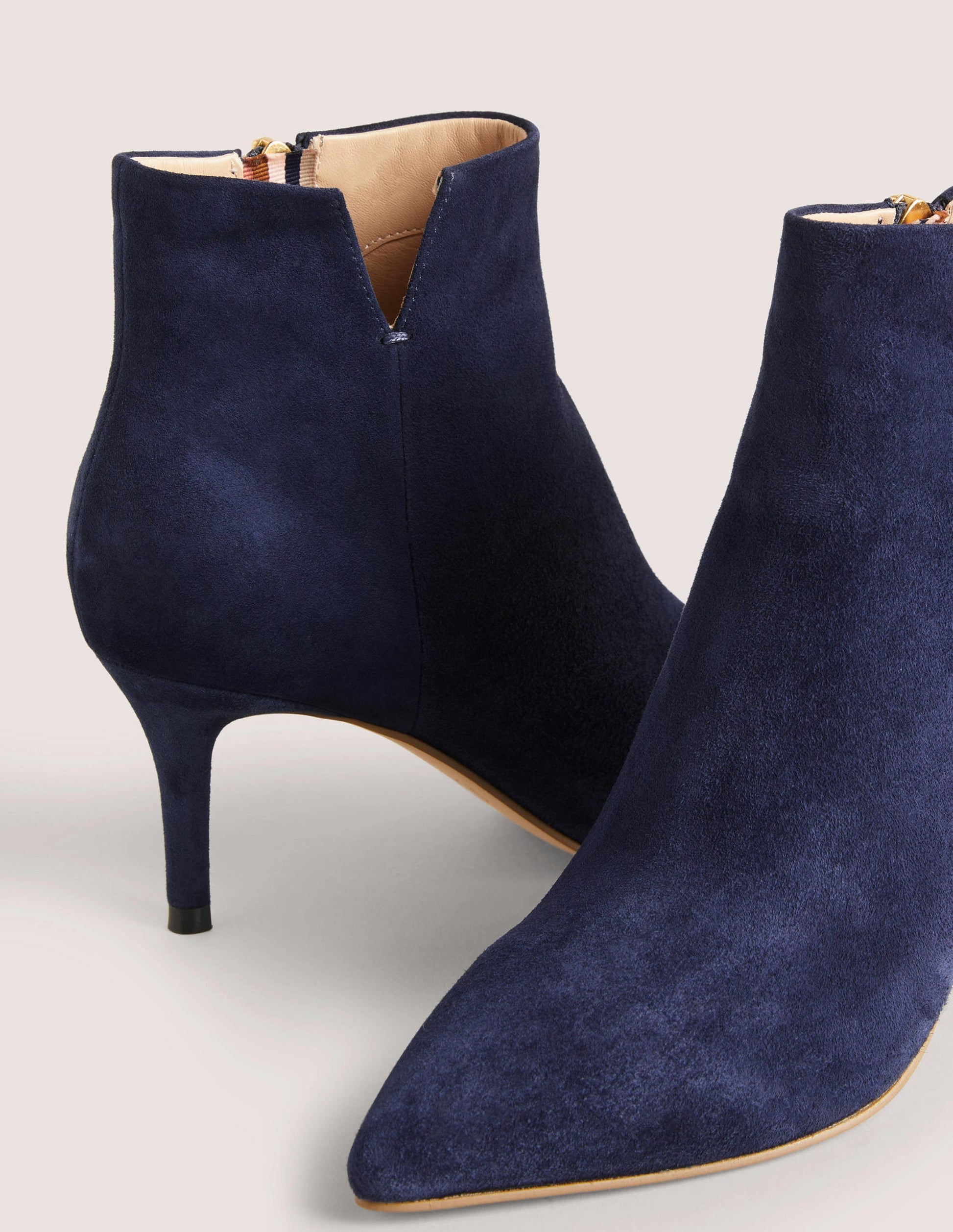 Suede Ankle Boots-Navy-3