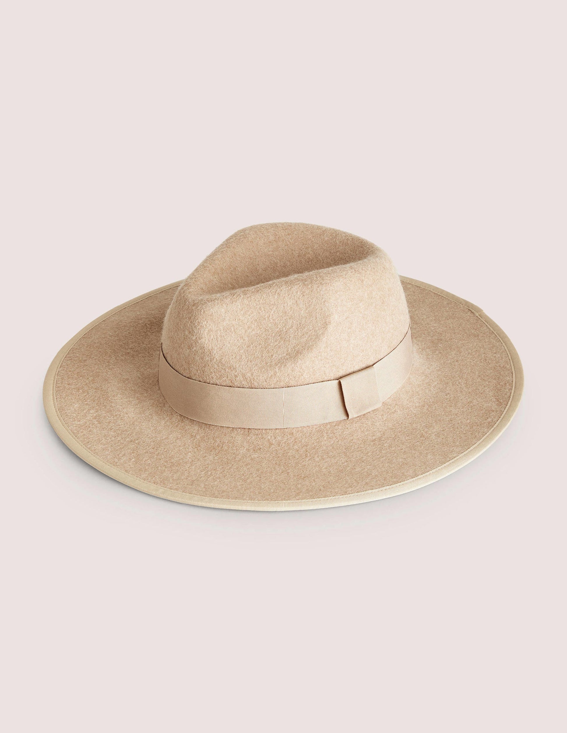 Felt Fedora Hat-Camel-1