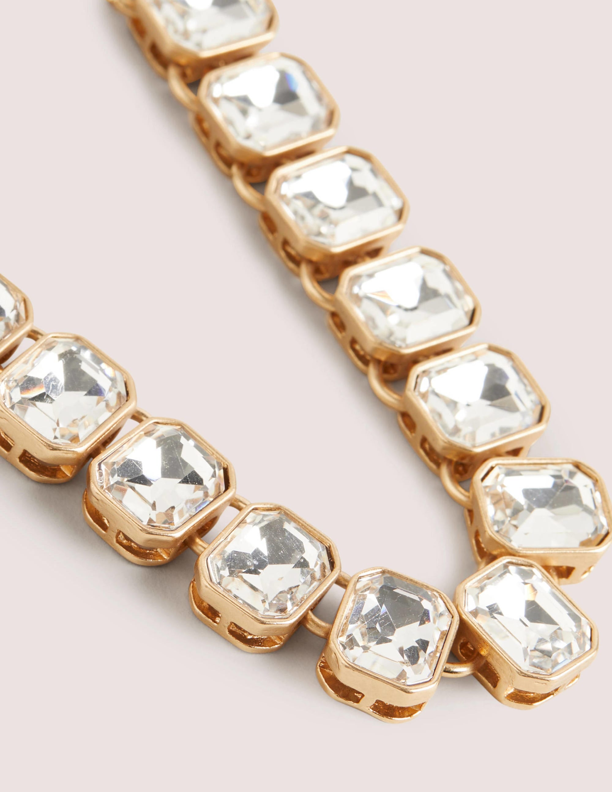 Long Jewelled Necklace-Clear - Image 2