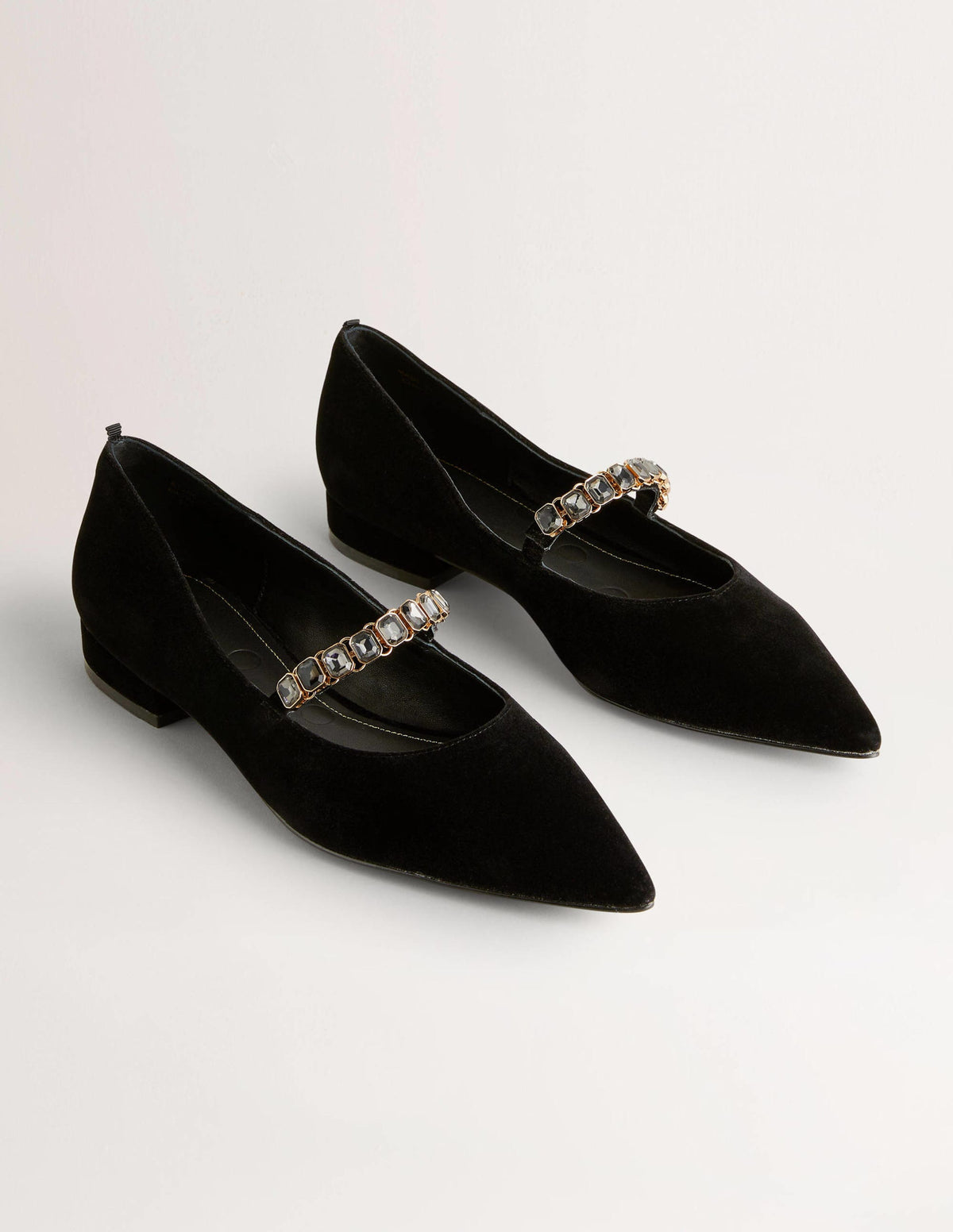 Crystal Strap Mary Jane Shoes-Black - Image 2
