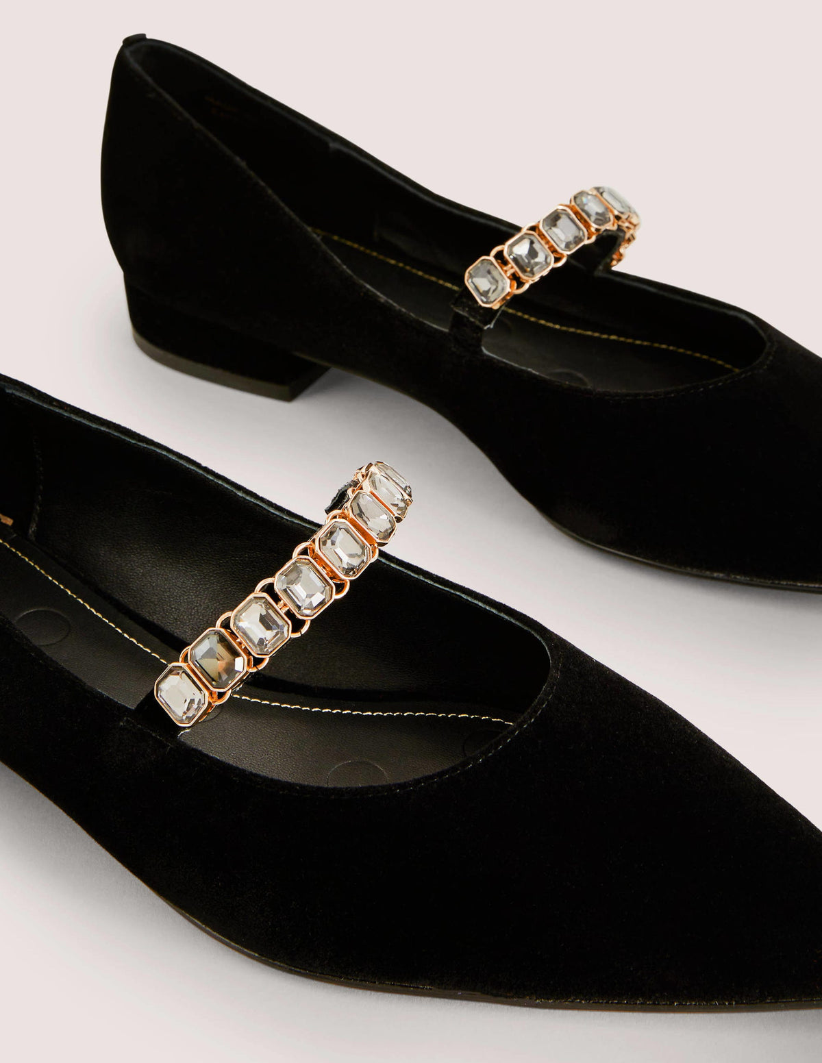 Crystal Strap Mary Jane Shoes-Black - Image 3