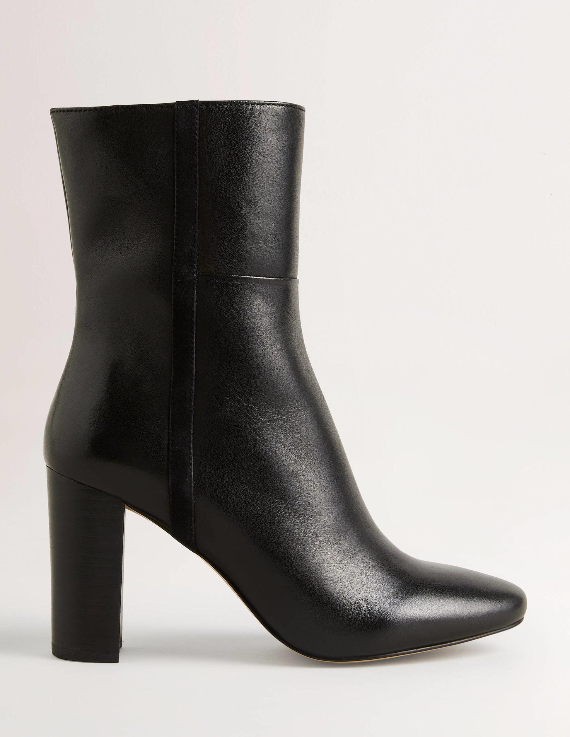 Leather Ankle Boots-Black-1