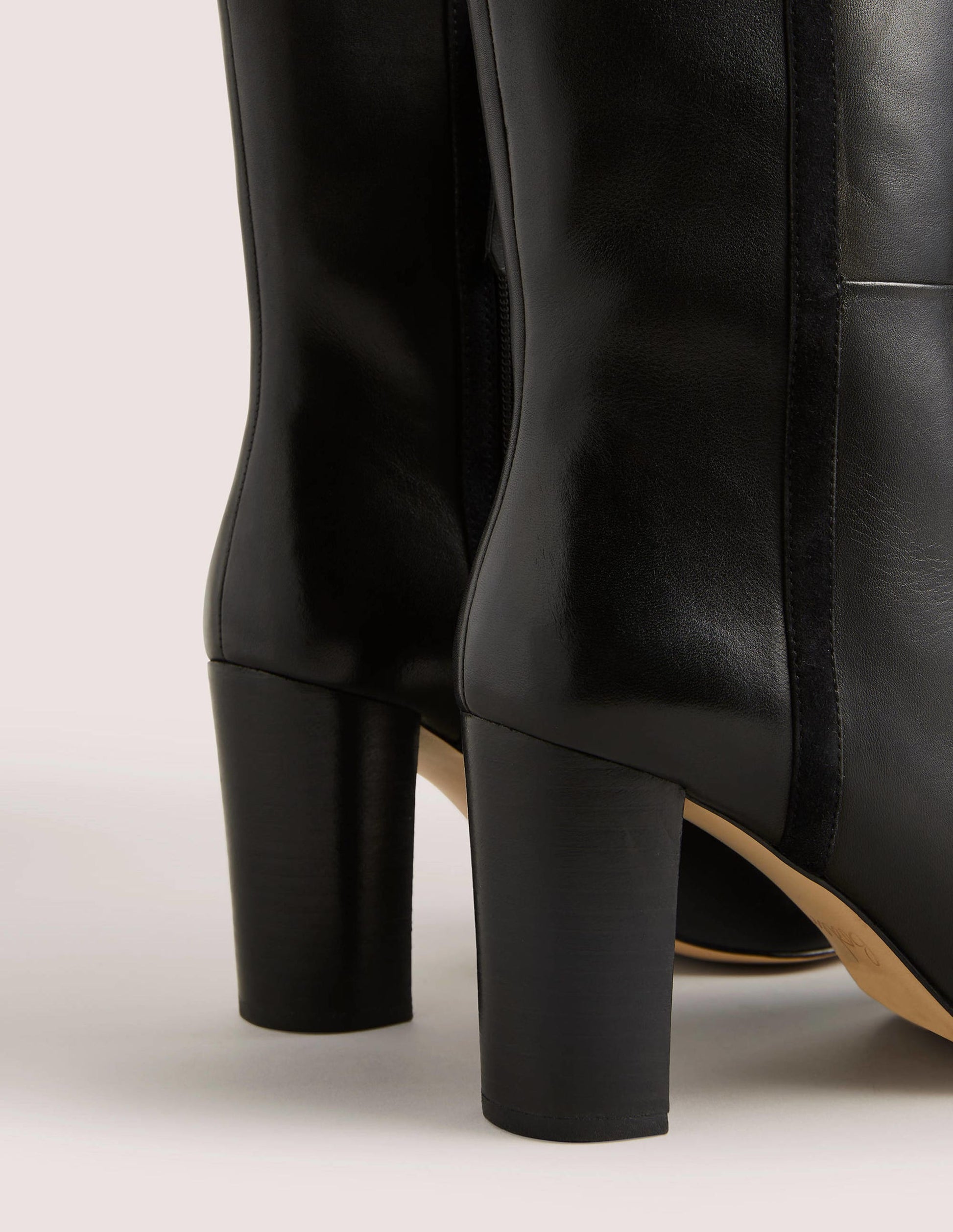 Leather Ankle Boots-Black-3